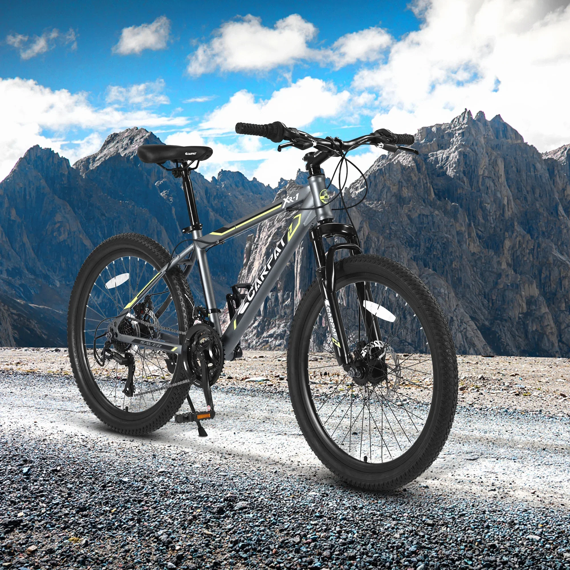 Ambifirner s Mountain Bike, 24-Inch Wheels, Aluminum Frame, 21-Speed Drivetrain, Lavender