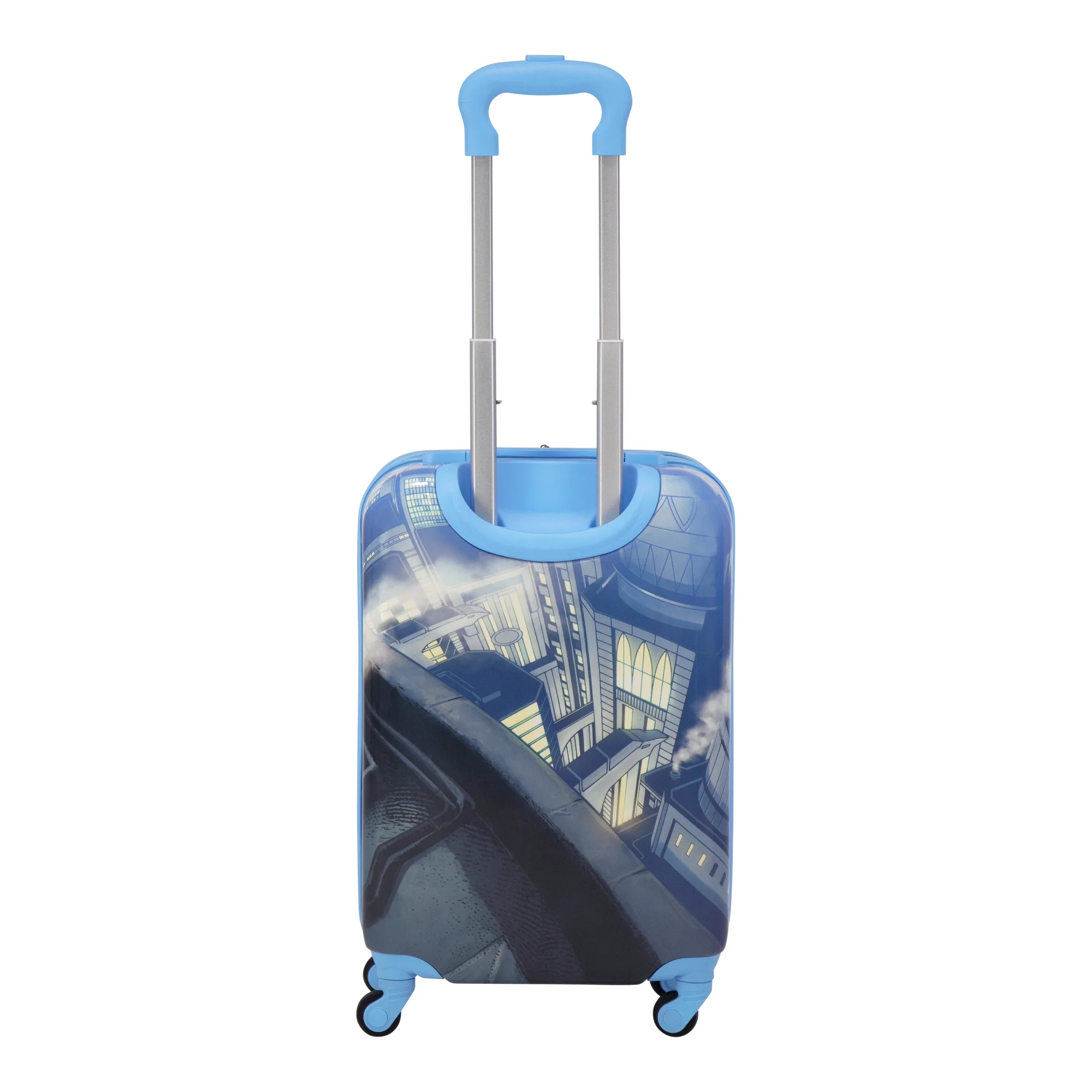 DC Comics Batman 21 in Kids Rolling Luggage, Hardshell Carry on Suitcase with Wheels, Blue