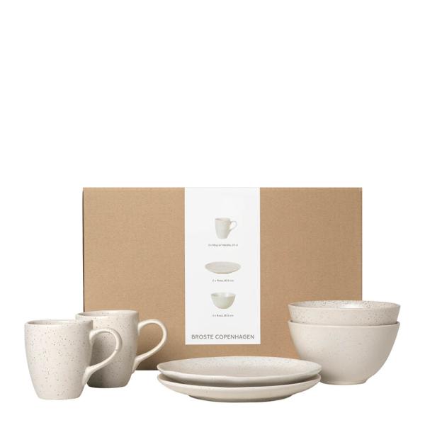 Nordic Vanilla frokostsett 6 deler kremhvit