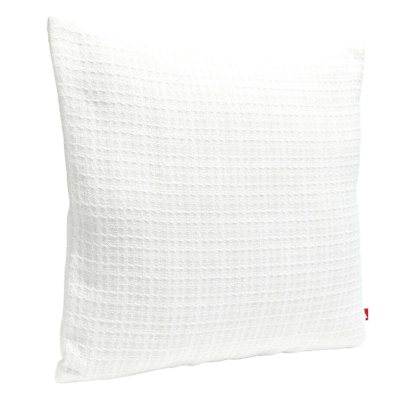 Housse de coussin carrée nid d'abeille 40x40cm - 2 modèles blanc ou gris