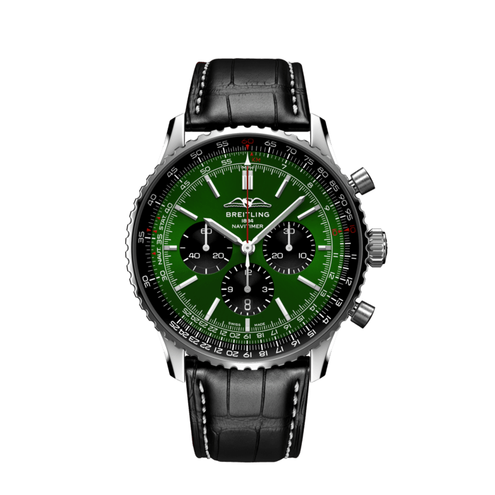 [Super Clone]Breitling AB0137241L1P1 Navitimer B01 Green Dial - Νew