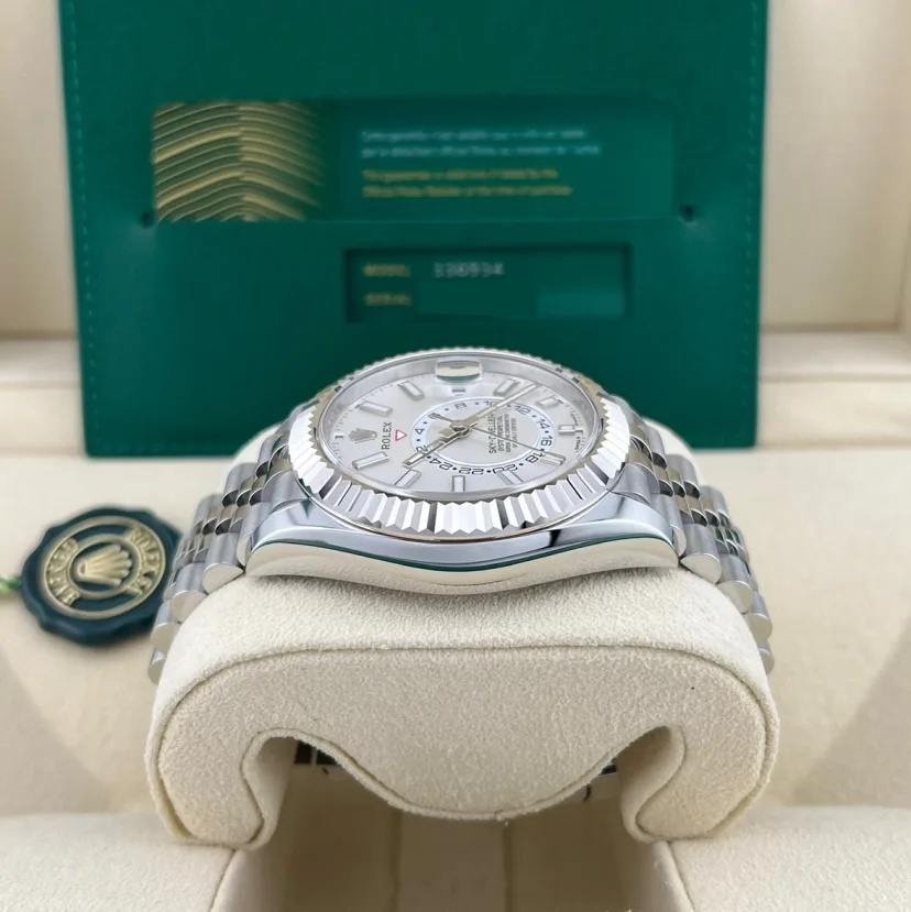 [Super Clone]RLX  Sky-Dweller 42mm Stainless Steel White Dial Jubilee - 336934
