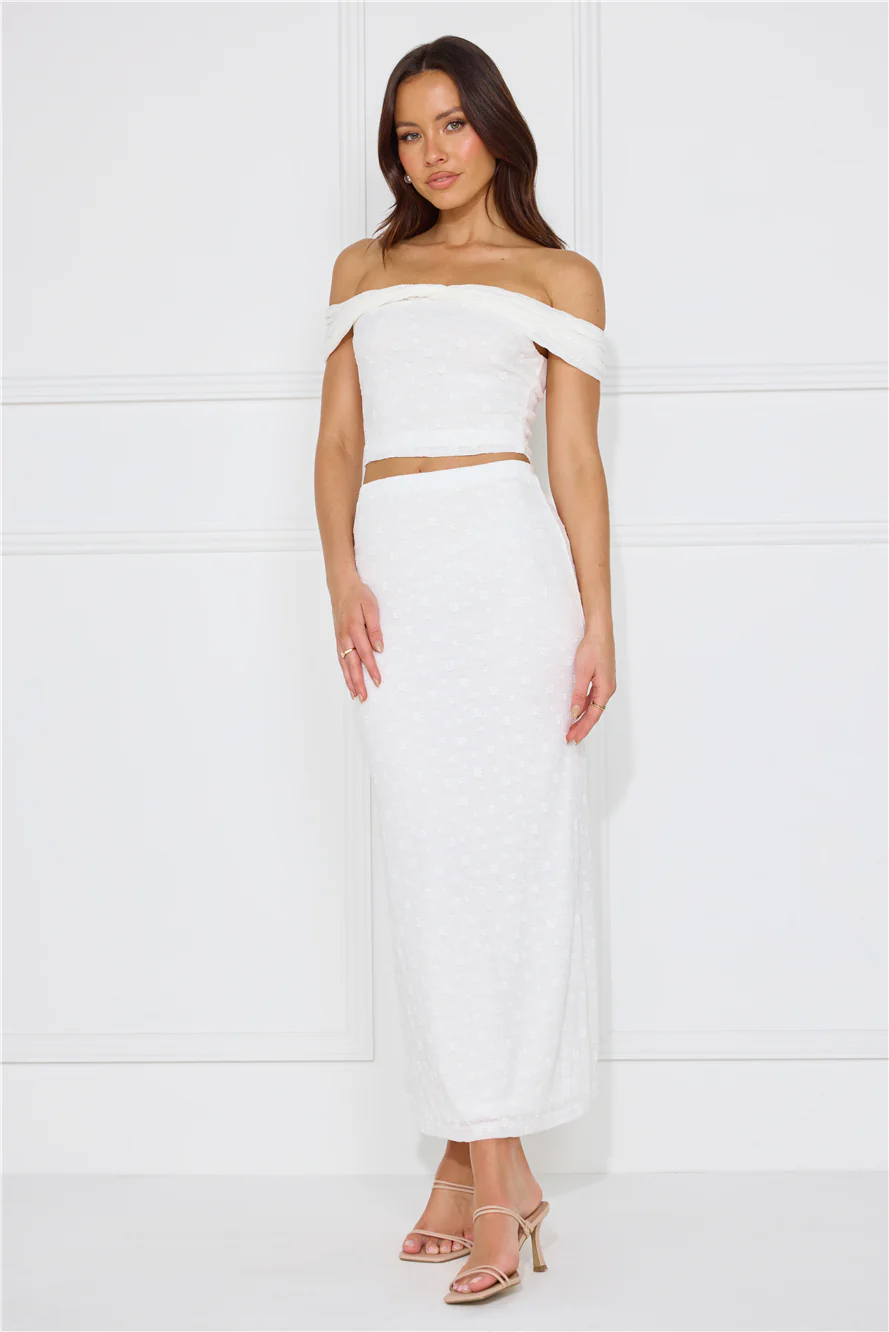 Secret World Maxi Skirt White