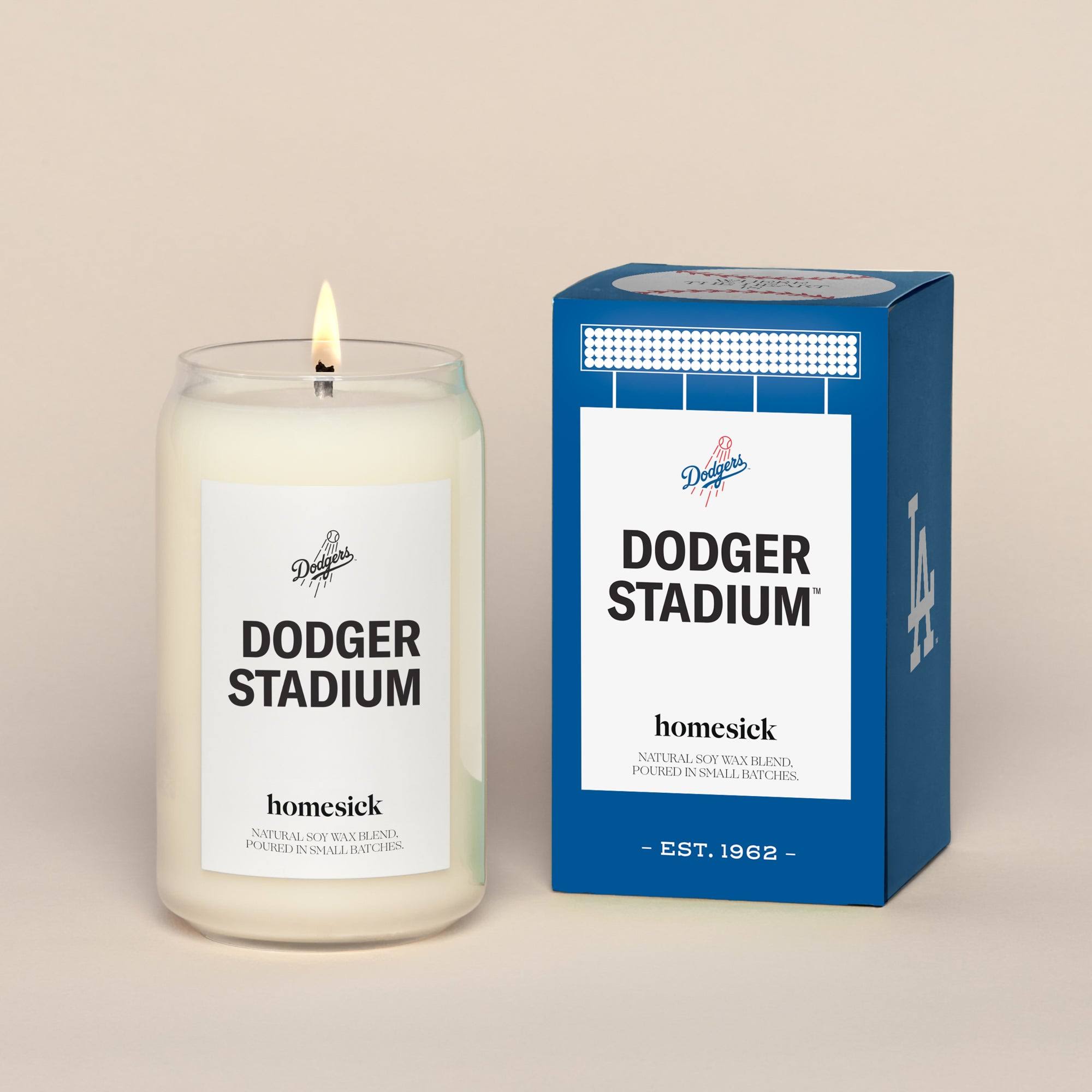 Homesick Dodger Stadium Candle