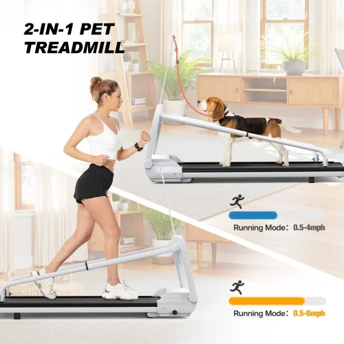 Under Desk Treadmill, Walking Pad, 2 in 3 Portable Treadmill with Handle Remote Control LED Display, Walking Jogging Machine for Home Office Use - Image 5
