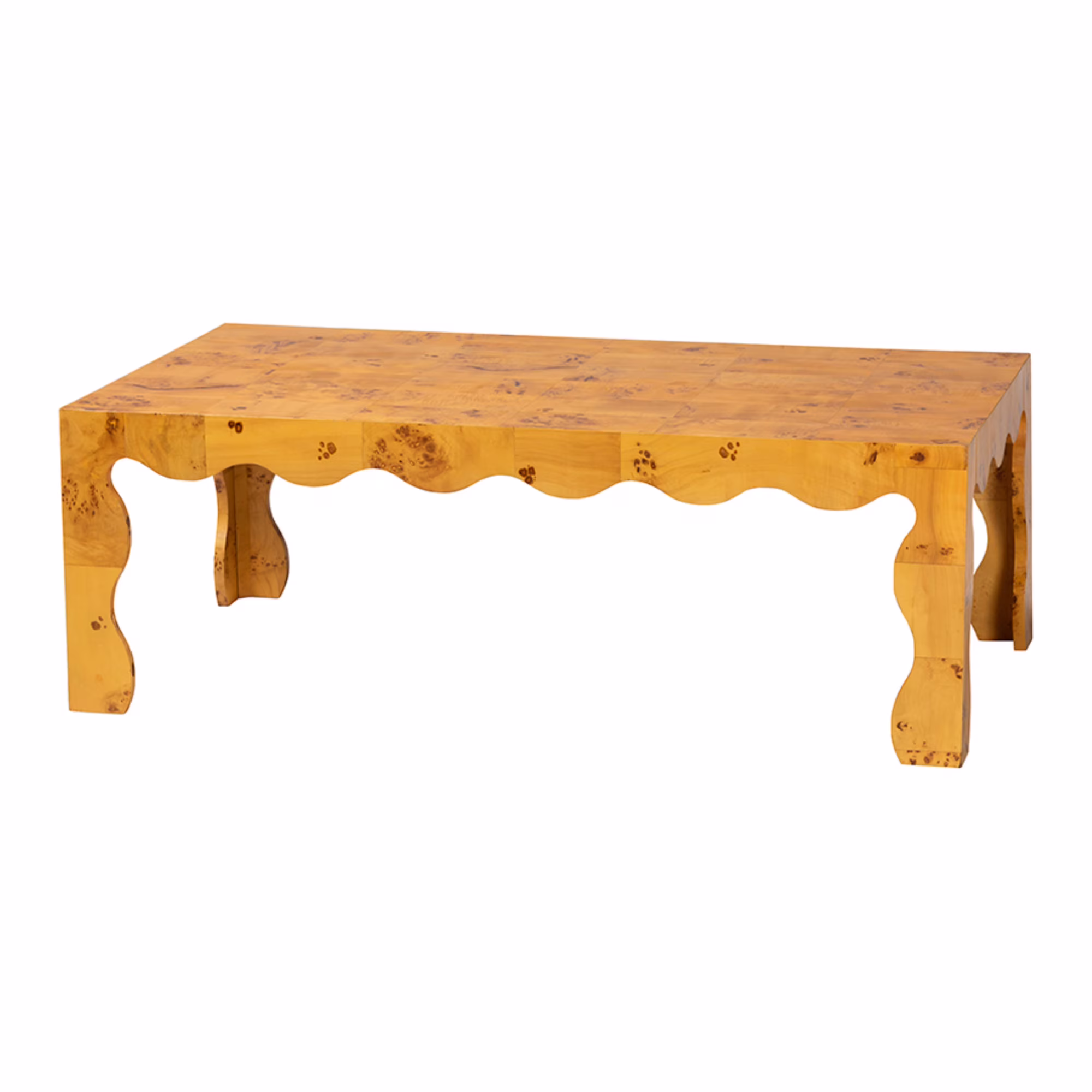 Bali & Pari Huxley Modern and Contemporary Natural Real Burl Wood Coffee Table