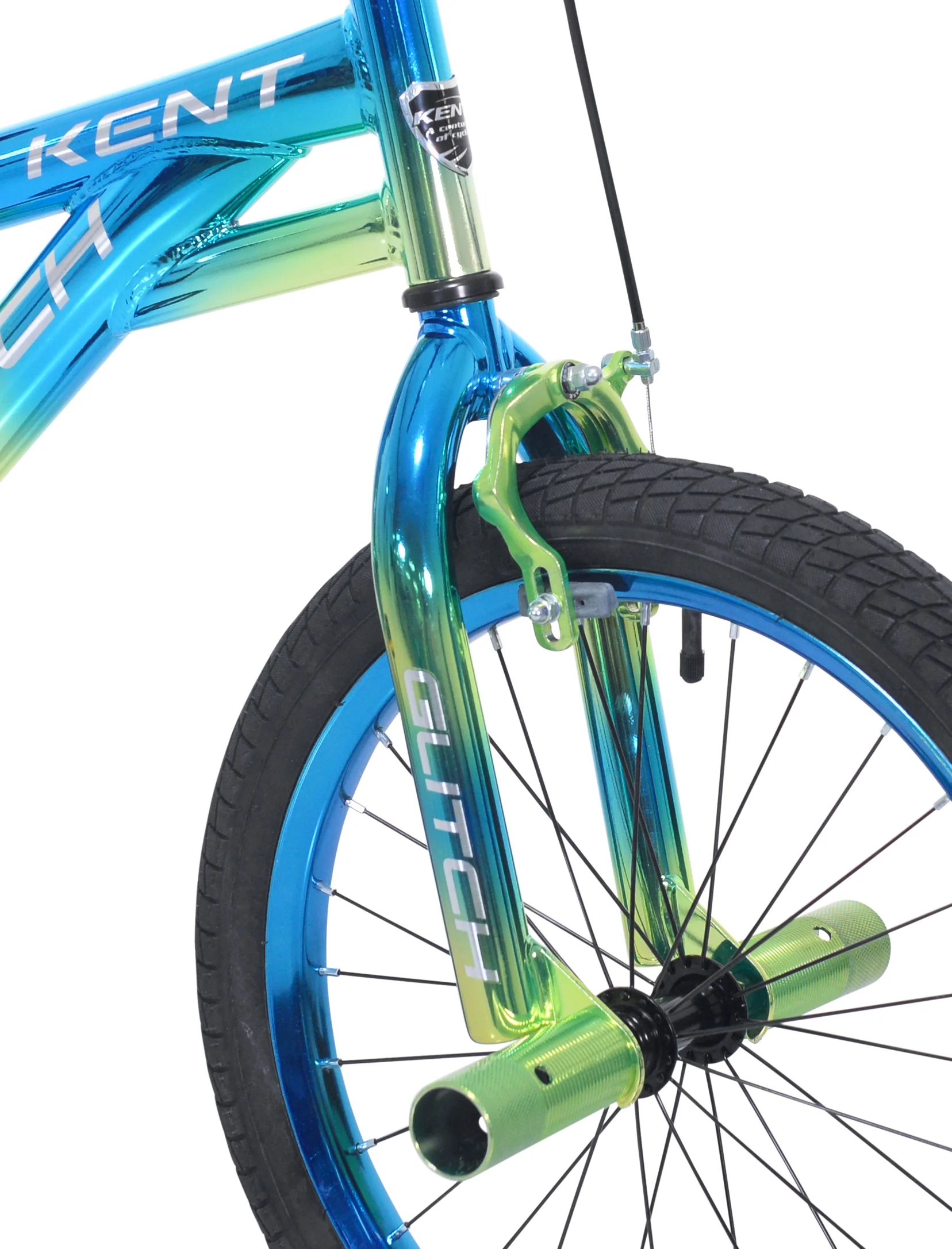 18" Glitch BMX Child Bicycle, 18" Wheels, Kids Ages 6-12 Years, Blue/Green - Image 4