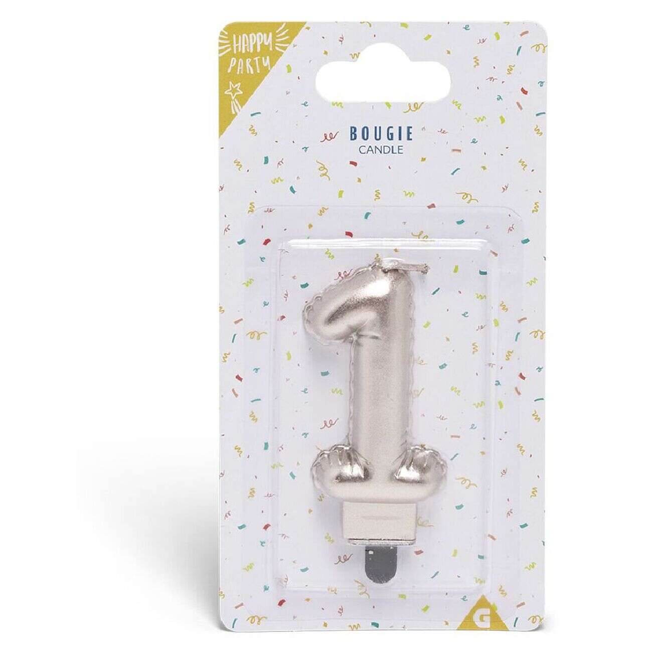 Bougie anniversaire chiffre 1 rose gold