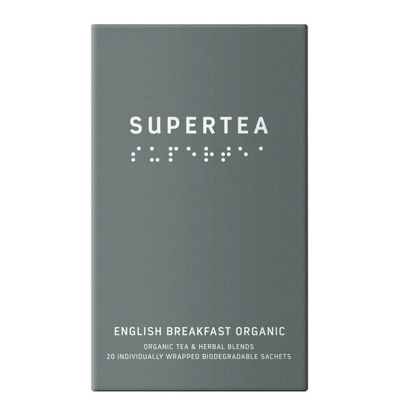 Supertea økologisk svart te 30g 20 stk english breakfast