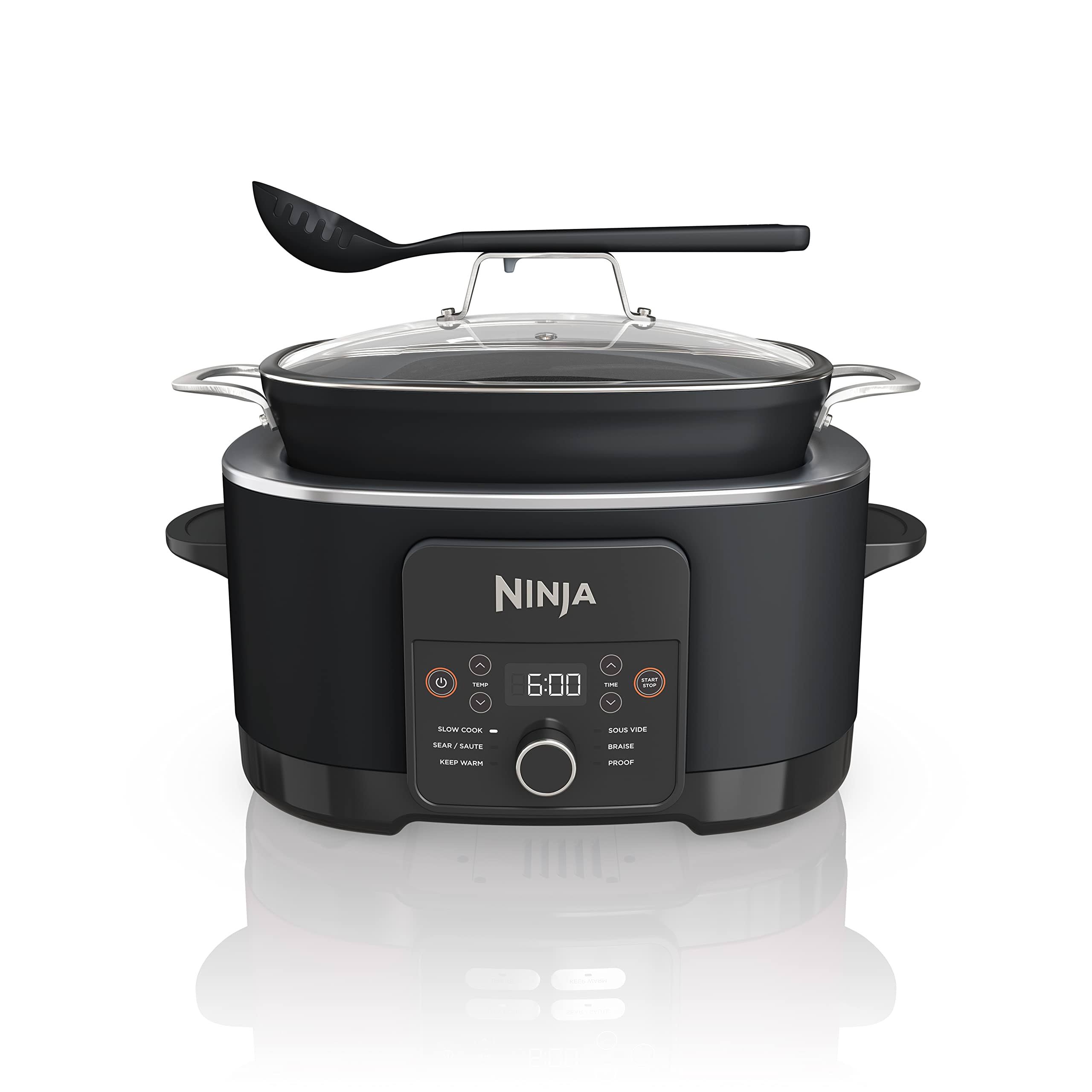 Ninja Mc1010 Foodi PossibleCooker Plus - Sous Vide & Proof 6-in-1 Multi-Cooker with 85 Quarts Slow Cooker Dutch Oven & More Glass Lid & in