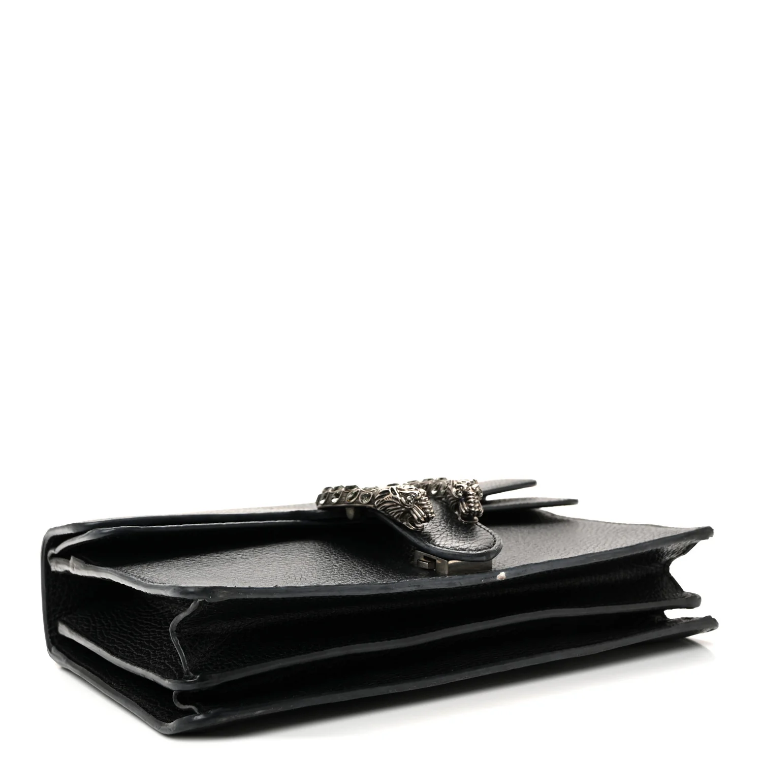 Pebbled Calfskin Small Dionysus Shoulder Bag Black