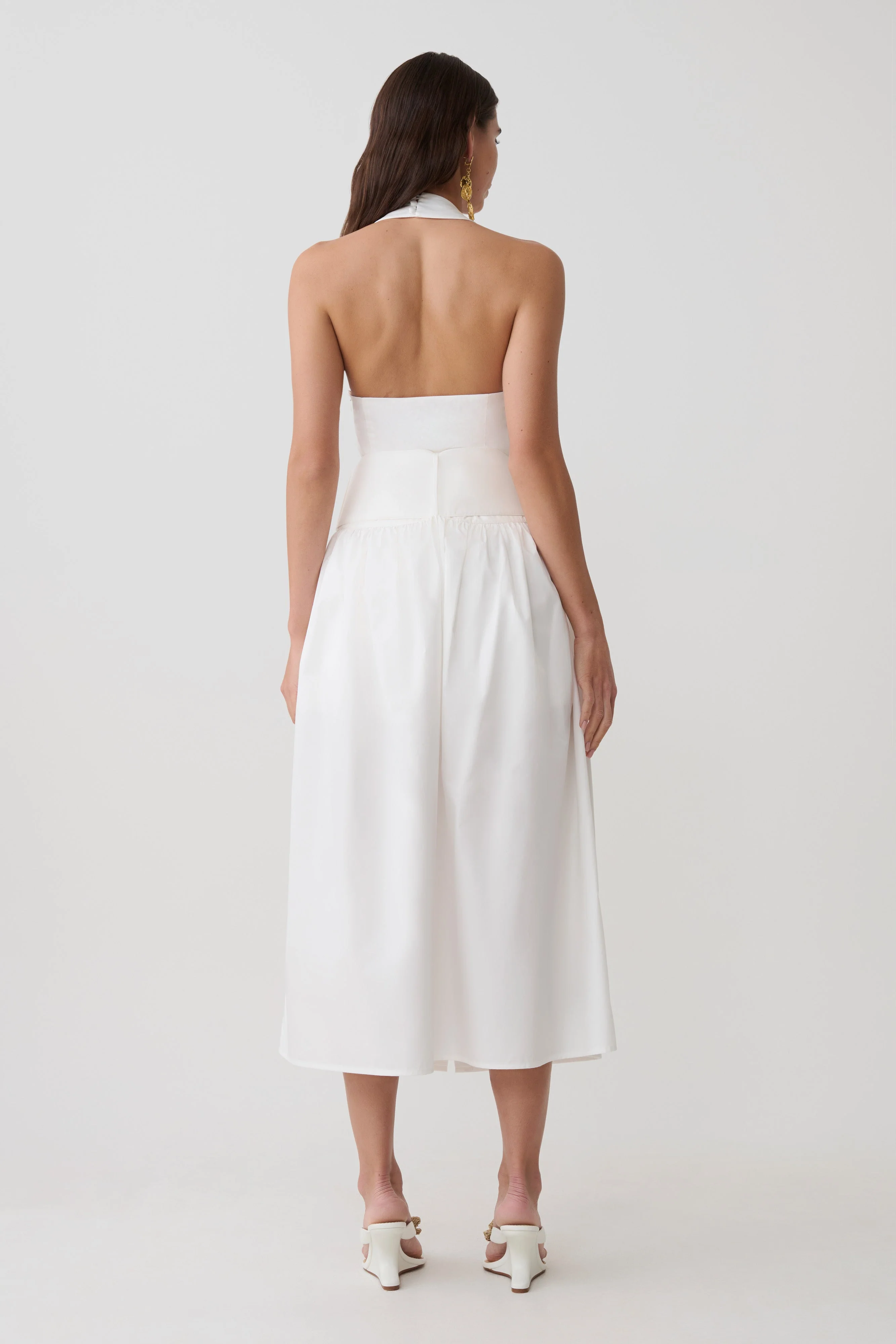 Emery Multi-Wear Cotton Midi Dress - White
