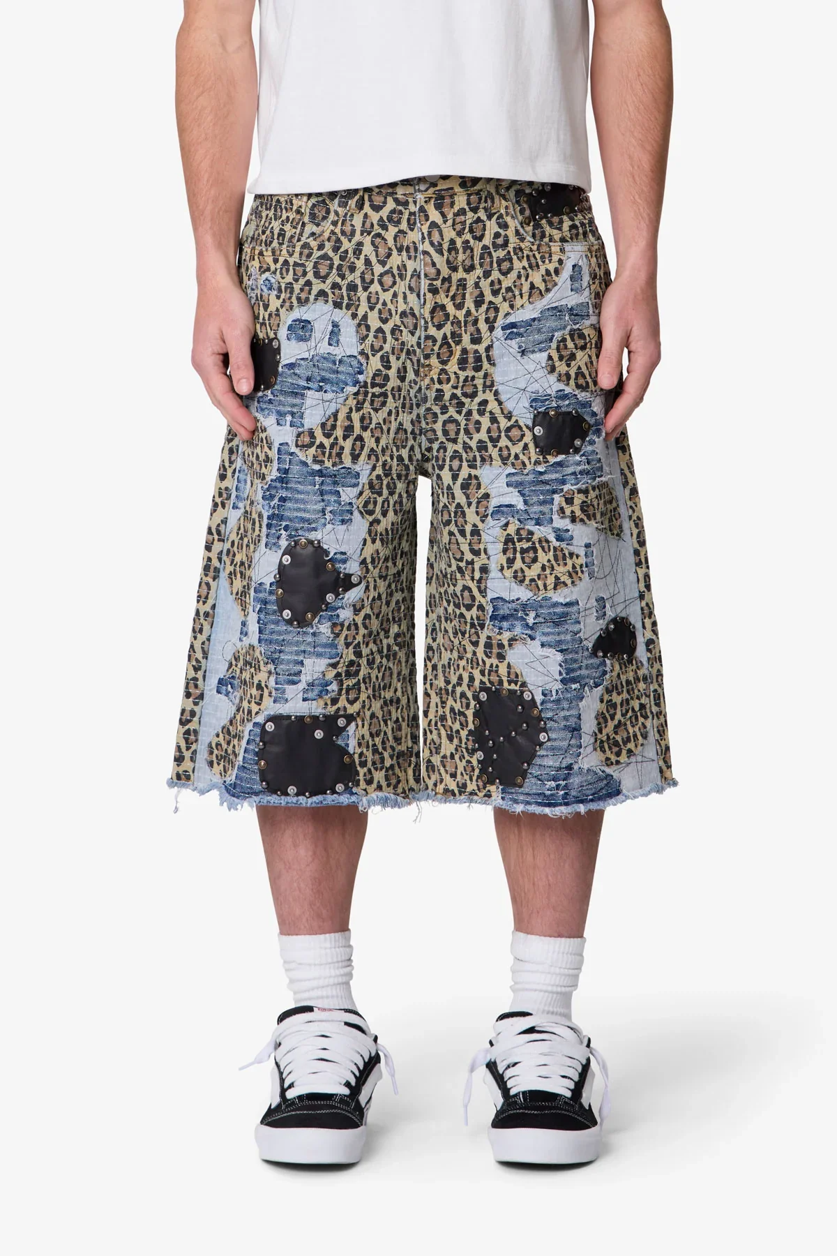 Ultra Baggy Cheetah Boro Shorts - Multi