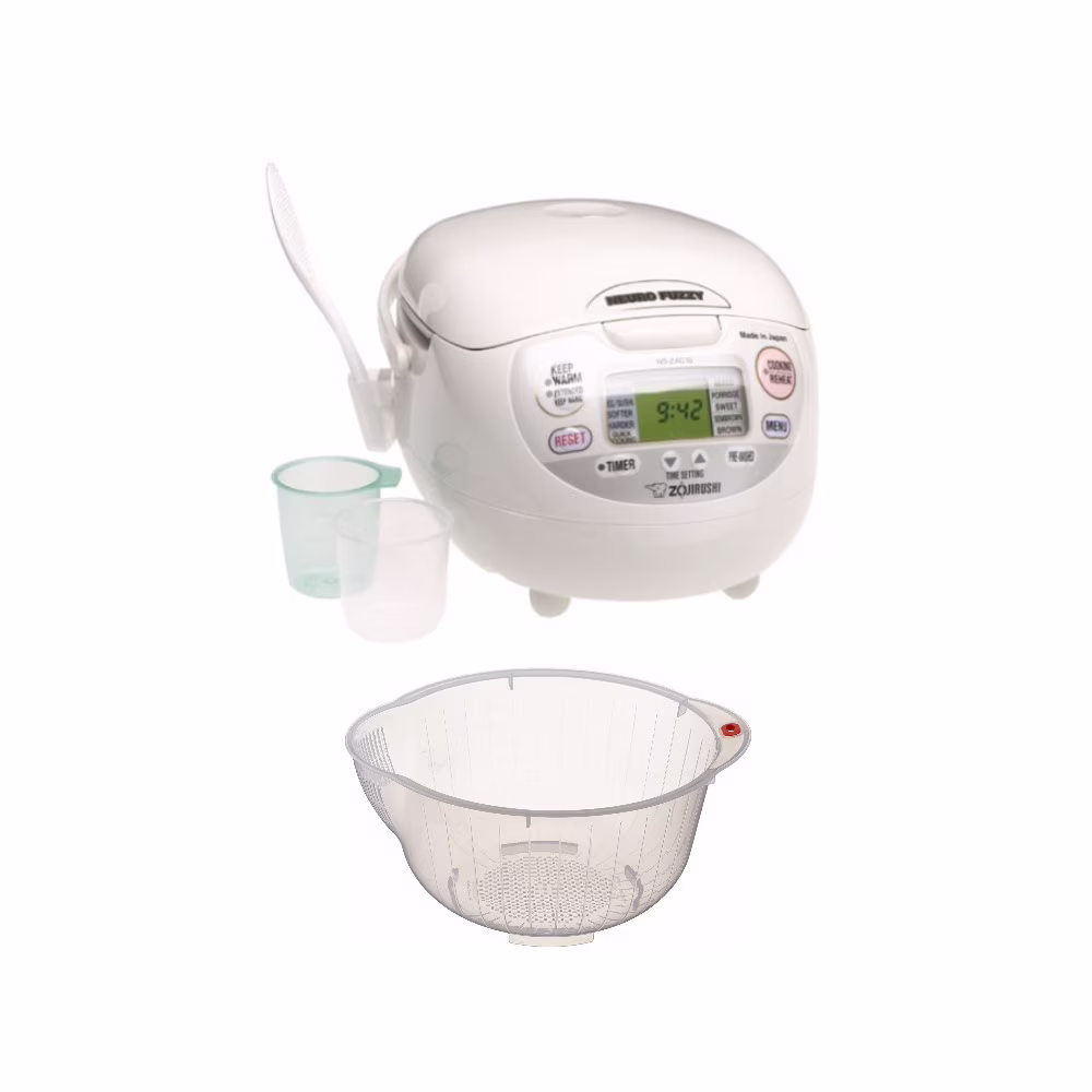 Zojirushi NS - ZCC10 Neuro Fuzzy Rice Cooker, Warmer with 9.5 in Rice Washing Bowl