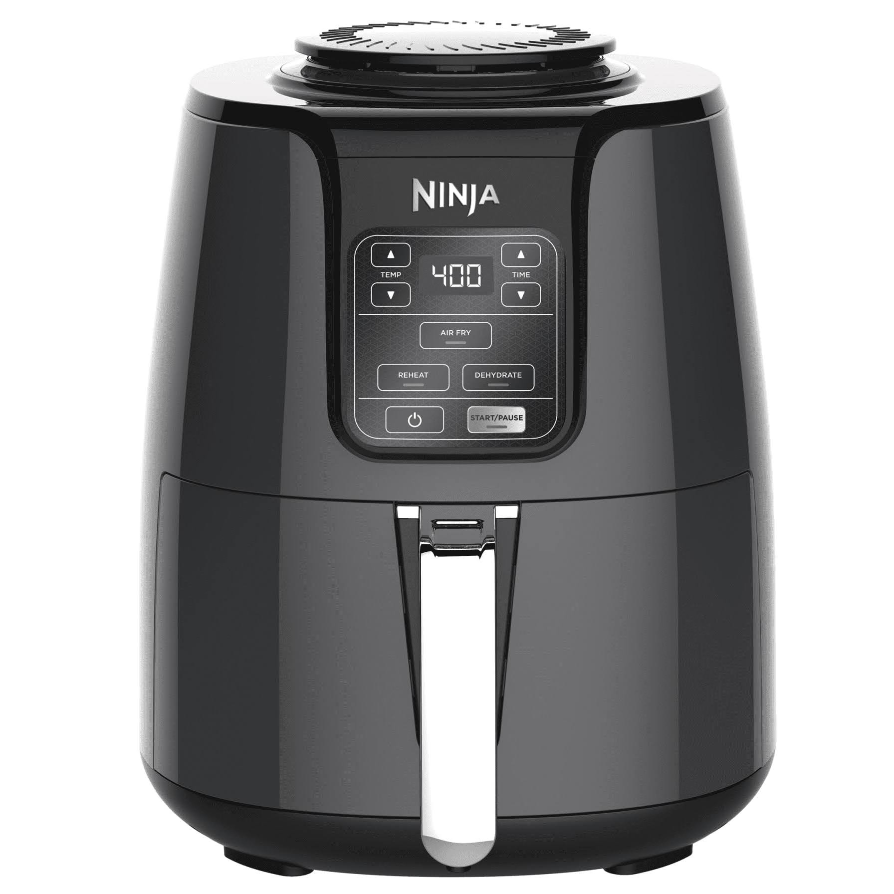 Ninja 4 Quart Air Fryer with Reheat & Dehydrate, Black/Silver, AF100WM
