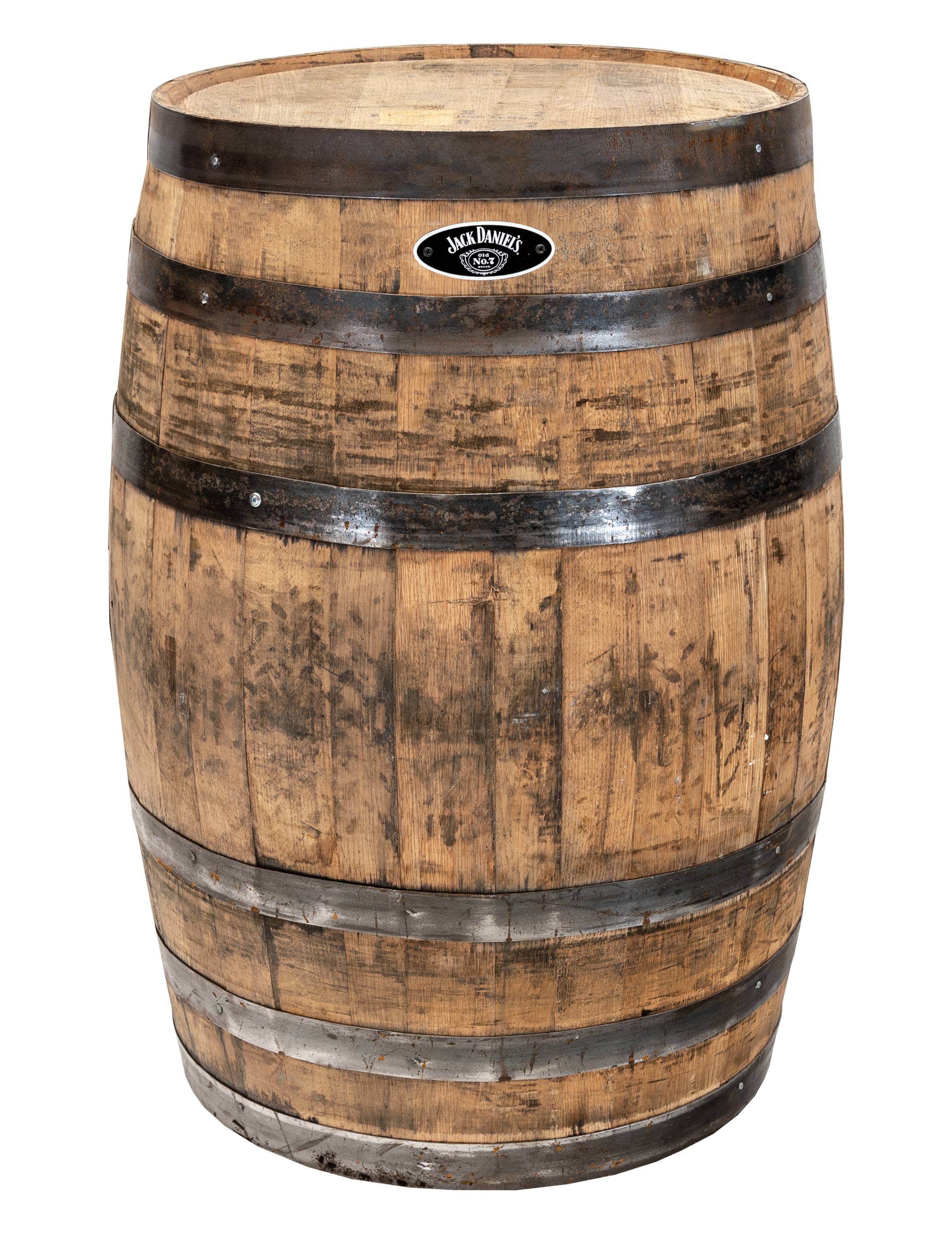 Real Wood Products Jack Daniel's 35 in. H x 26 in. D Oak Whiskey Barrel Barrel Brown