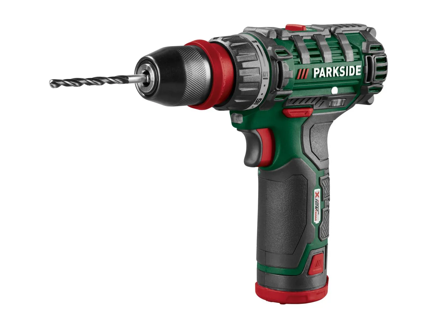 PARKSIDE Perceuse-visseuse sans fil et 17 accessoires + batterie + chargeur, 12 V