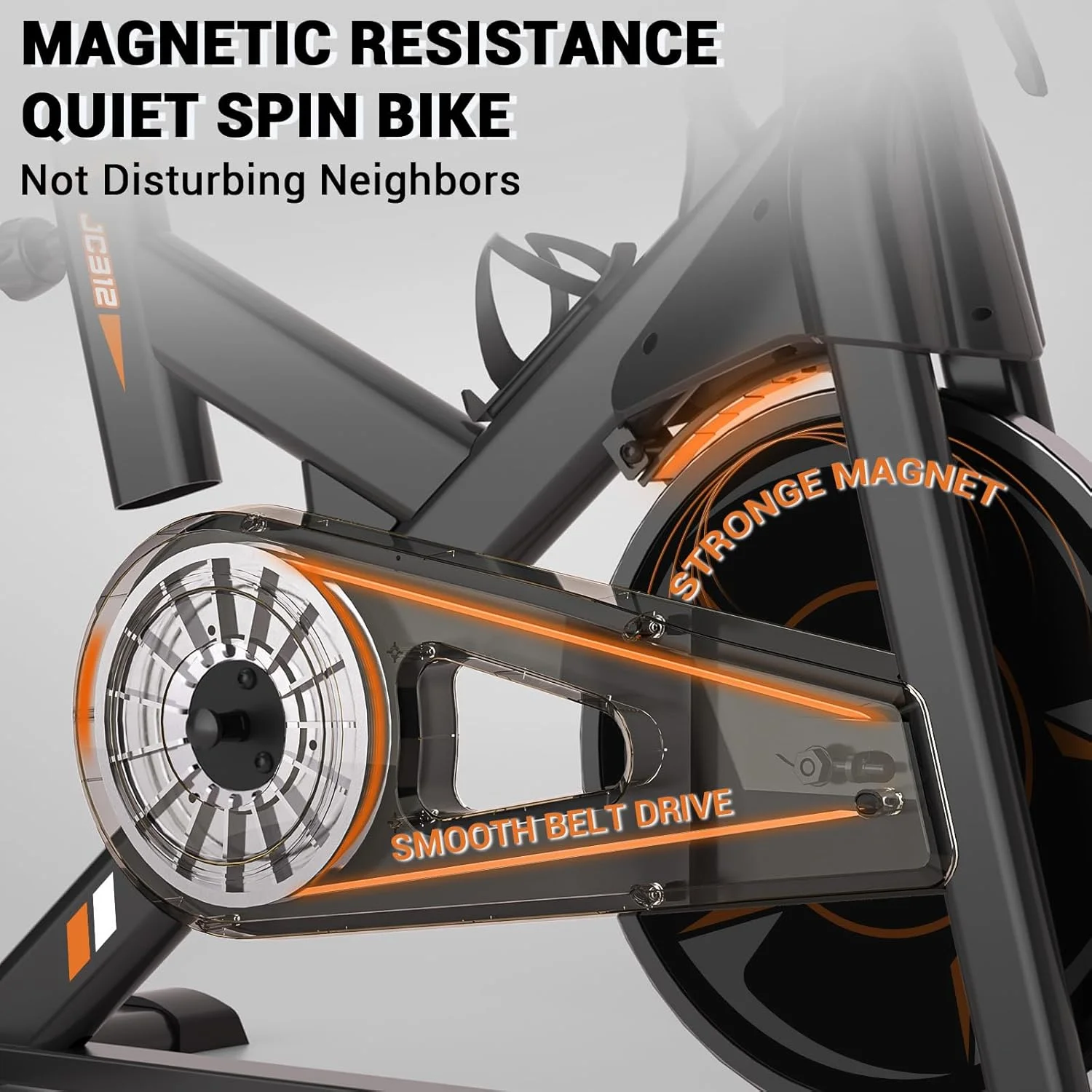 Exercise Bike,Magnetic Resistance Stationary Bike, Indoor Cycling Bicycle with Whisper Quiet,with Bottle Holder for Home Gyme Workout - Image 3