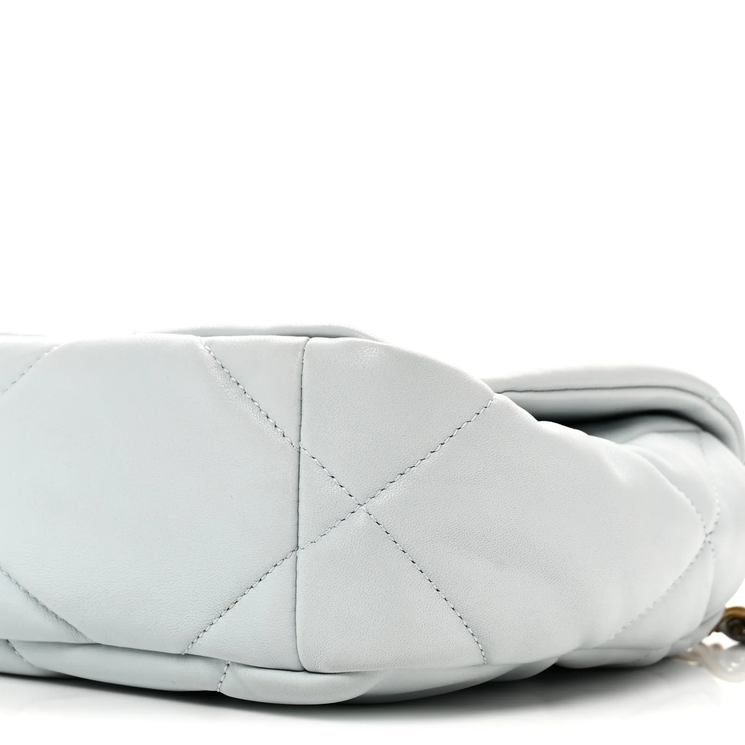 Lambskin Quilted Medium Chanel 19 Flap Light Blue