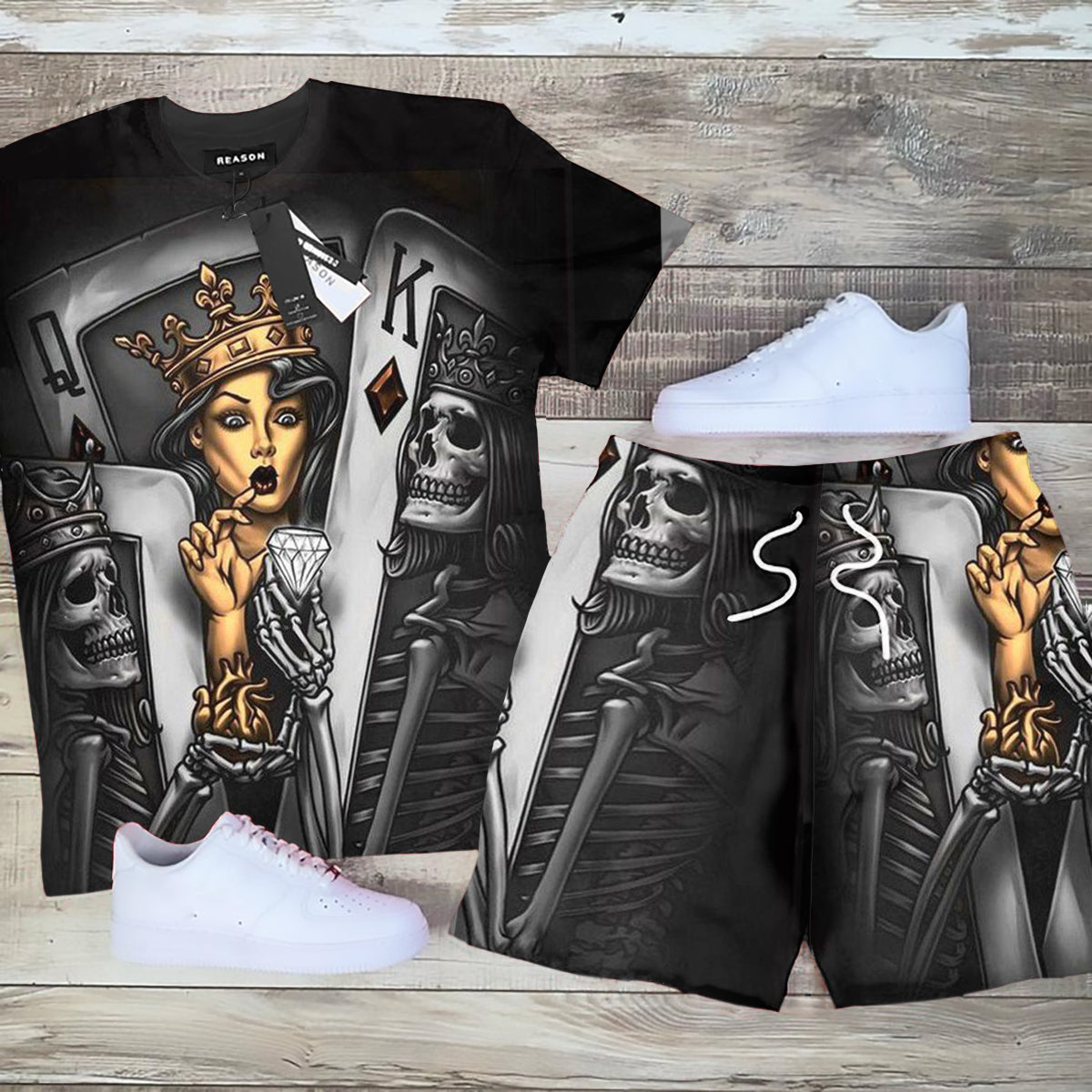 Ensemble de t-shirts à manches courtes imprimés 3D pour homme Suitmens, taille 11
