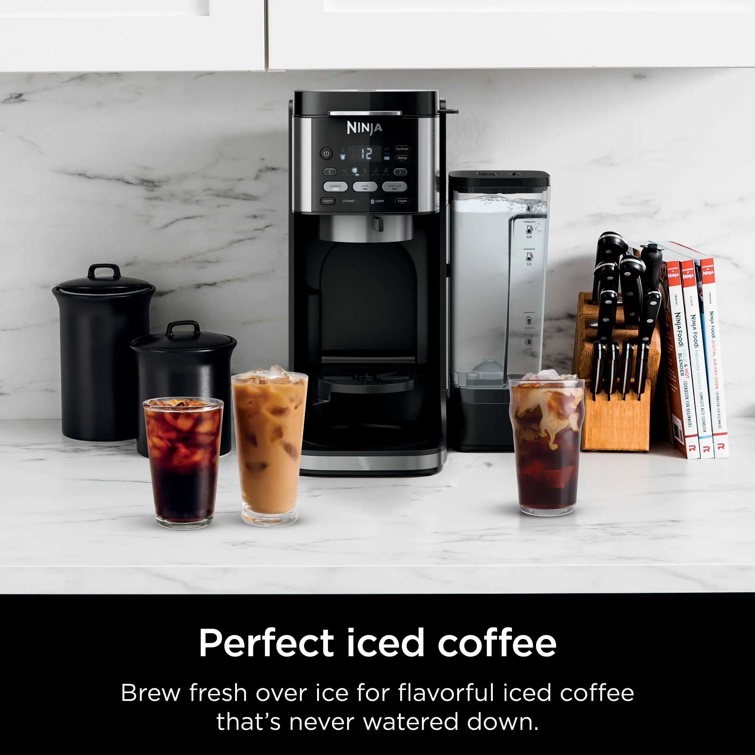 Ninja Dualbrew Hot & Iced Coffee Maker, Single - Serve, Compatible with K - Cups & 12 - Cup Drip Coffee Maker, CFP101