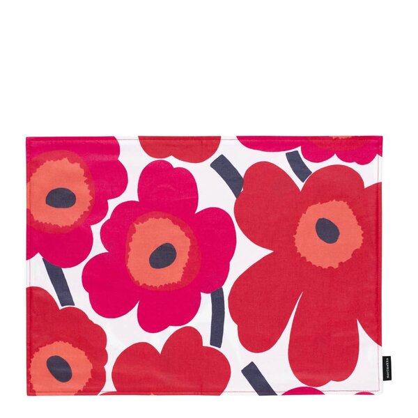 Pieni Unikko bordbrikke 31x42 cm hvit/rød