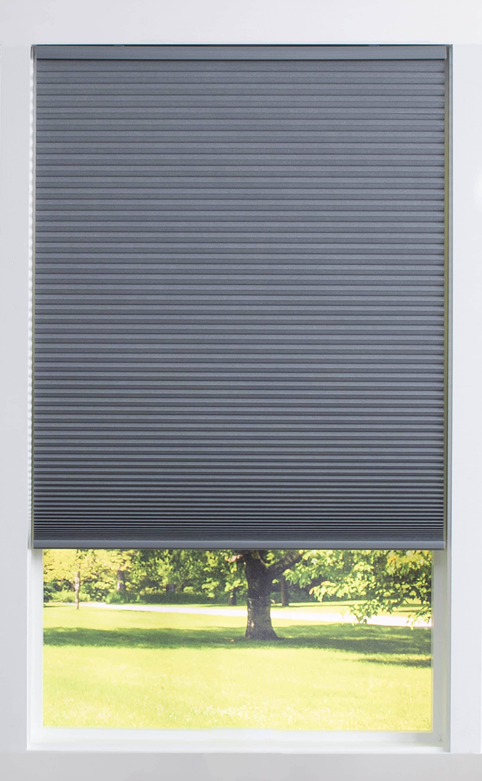 Allen + Roth 34-in x 64-in Gray Blackout Cordless Cellular Shade Polyester | 78730