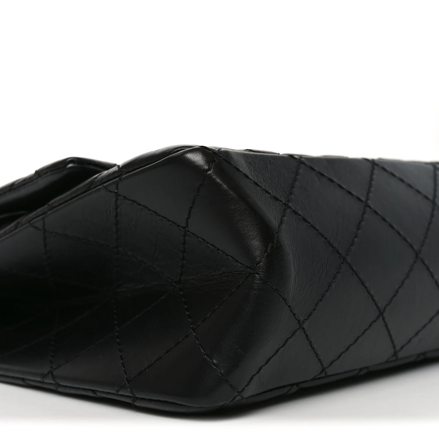 Aged Calfskin Quilted 2.55 Reissue 226 Flap Black