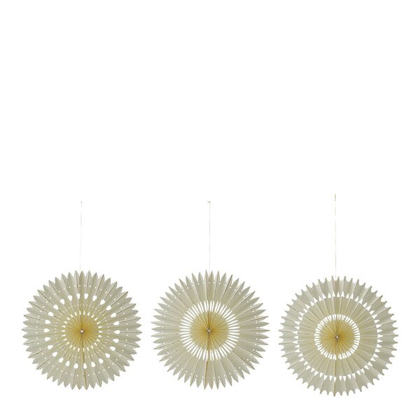 Stelle julepynt 3 stk 20 cm off-white