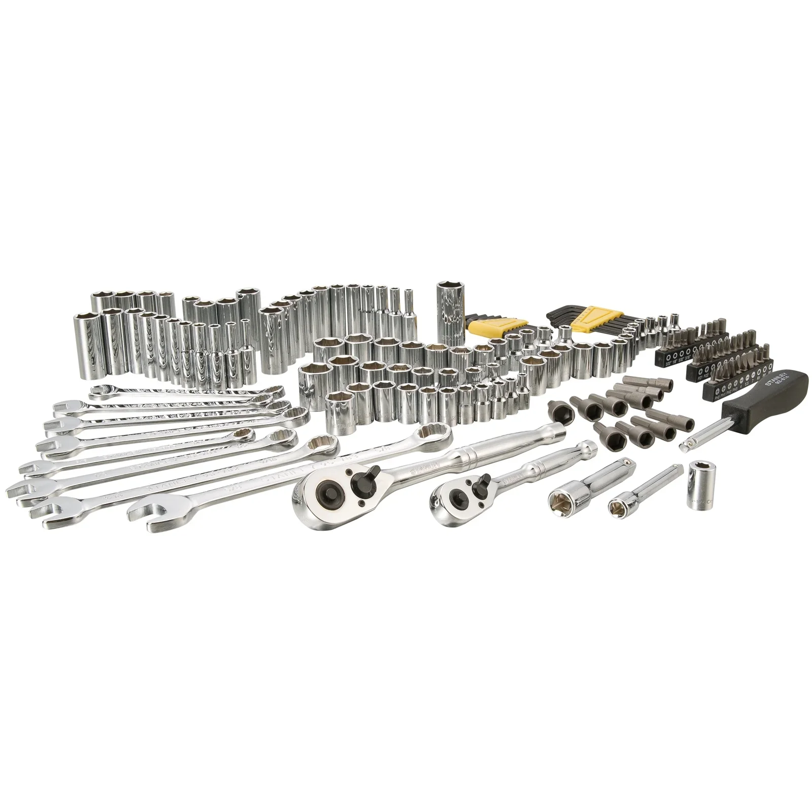 STANLEY STMT71653 145-Piece Mechanics Tool Set, Chrome