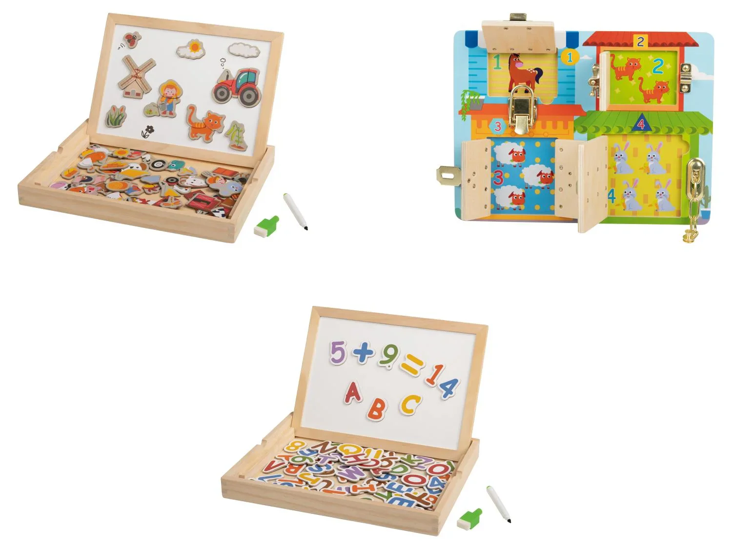 lupilu Planche  verrous ou Malette tableau magntique