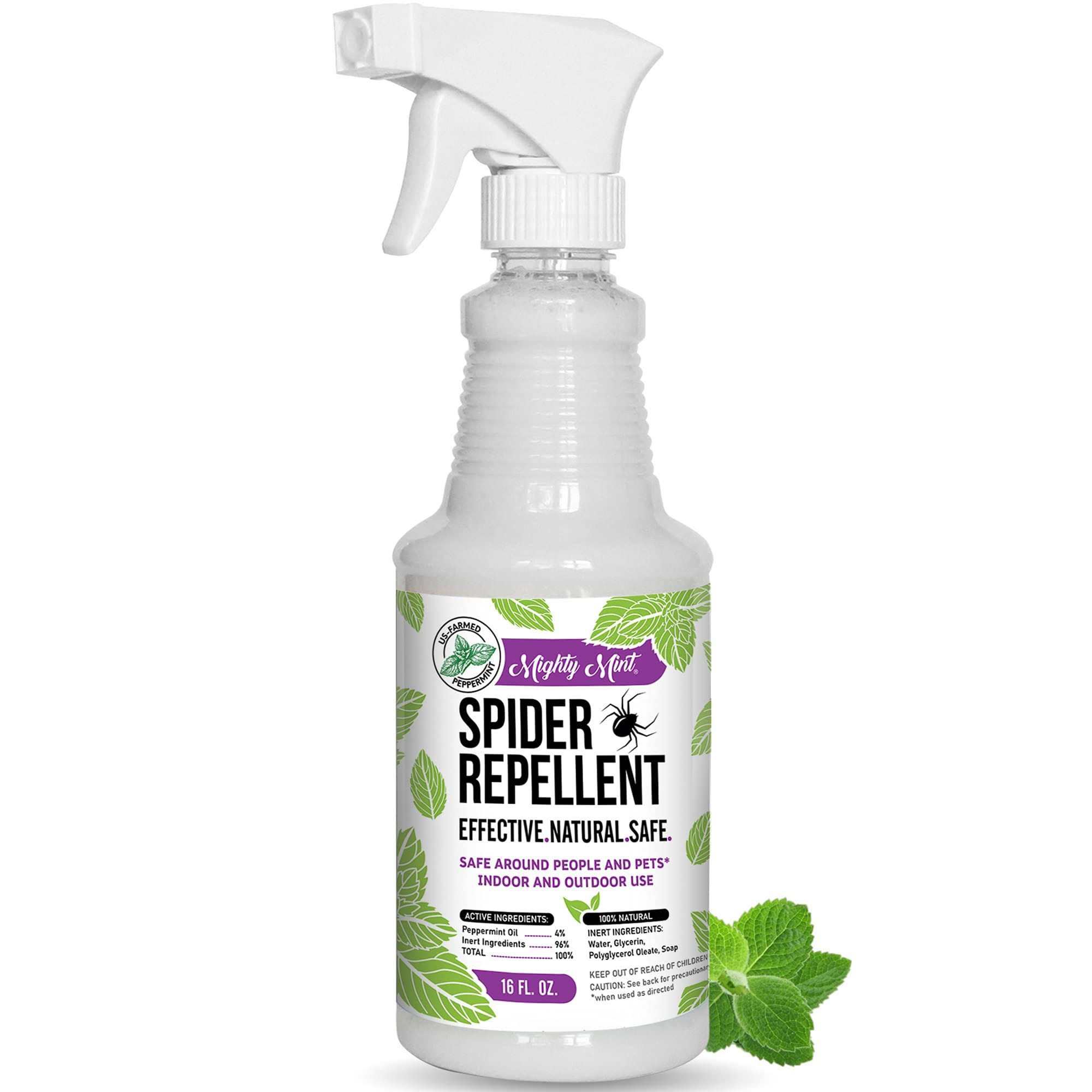 Mighty Mint - 16oz Spider Repellent Peppermint Oil - Natural Spray ,