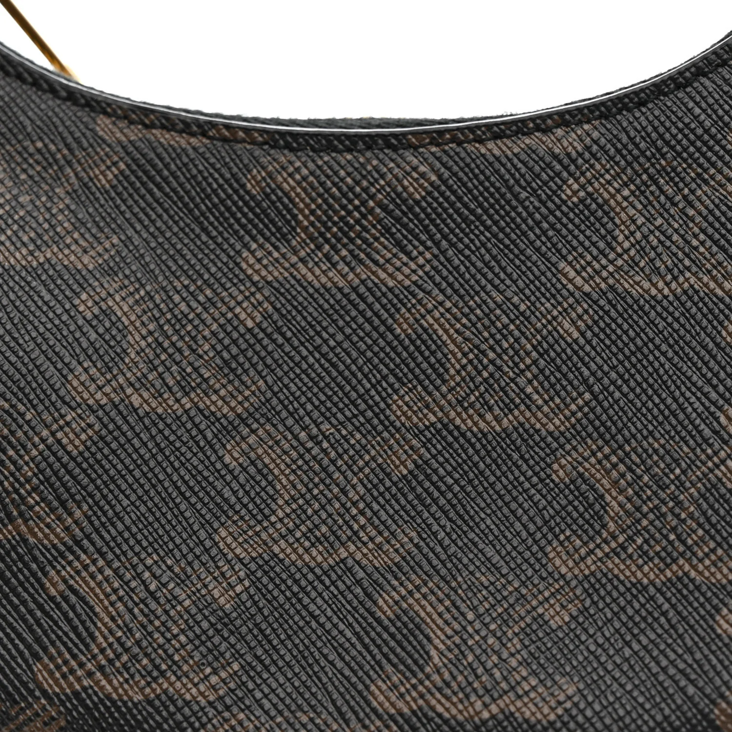 Canvas Calfskin Mini Ava Triomphe Shoulder Bag Tan