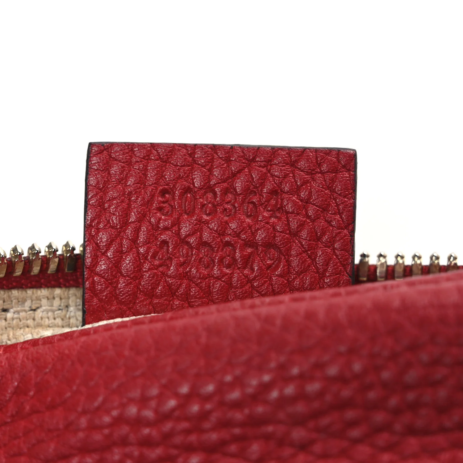 Pebbled Calfskin Small Soho Disco Bag Vibrant Red