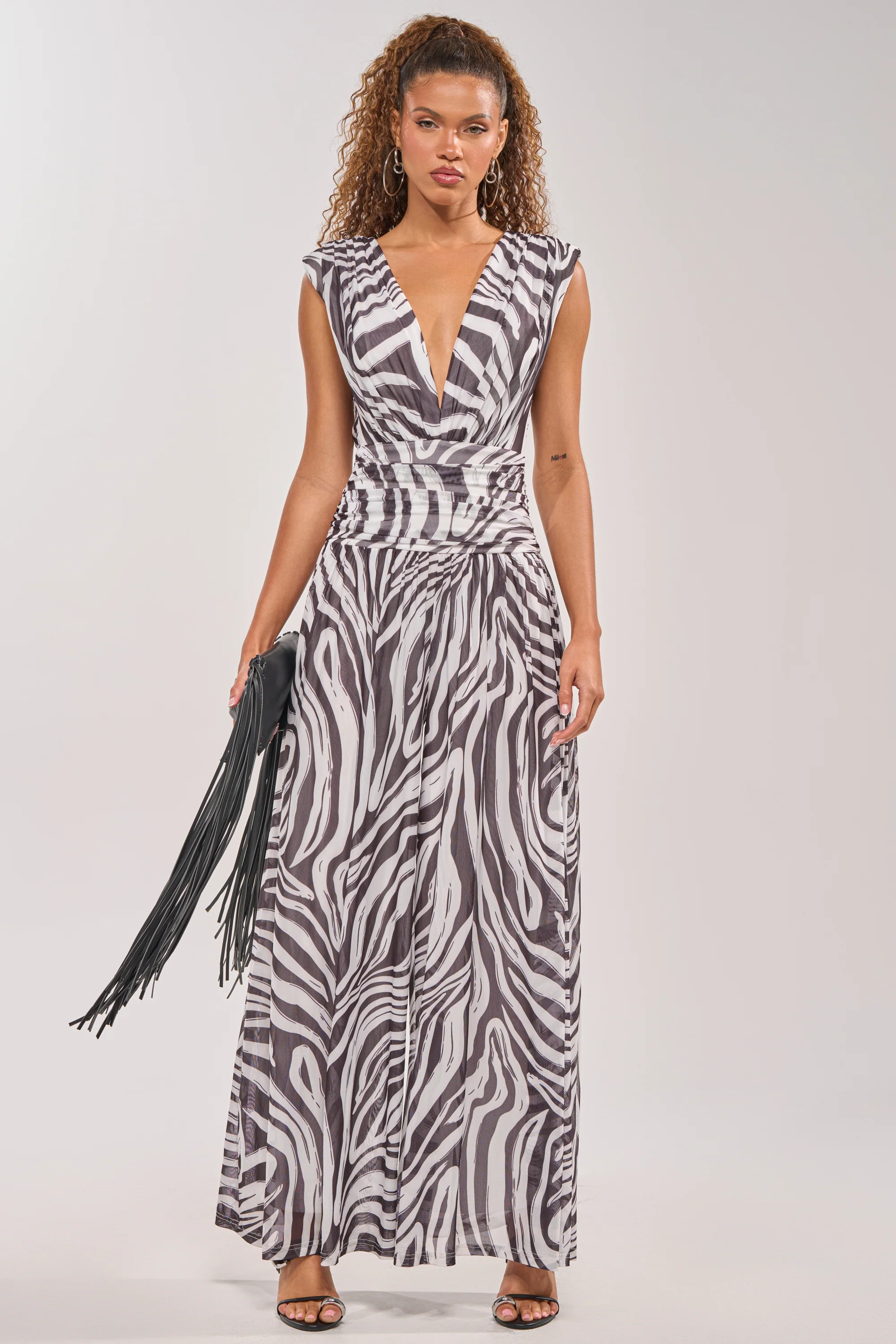 JUNGLE FEVER ZEBRA PRINT JUMPSUIT - Akira Store