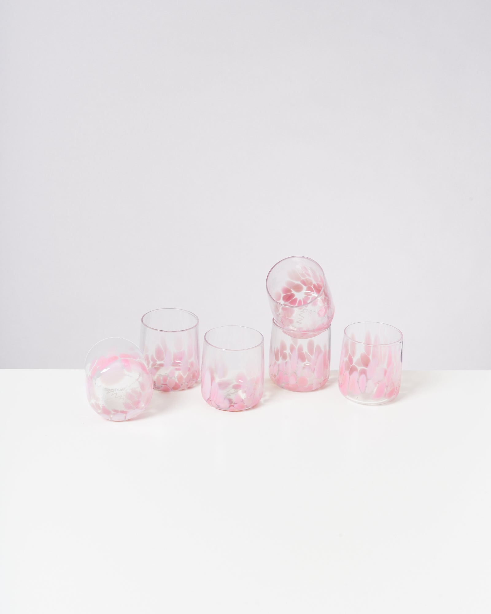 ALEGRIA - SMALL GLASS PINK SET OF 6