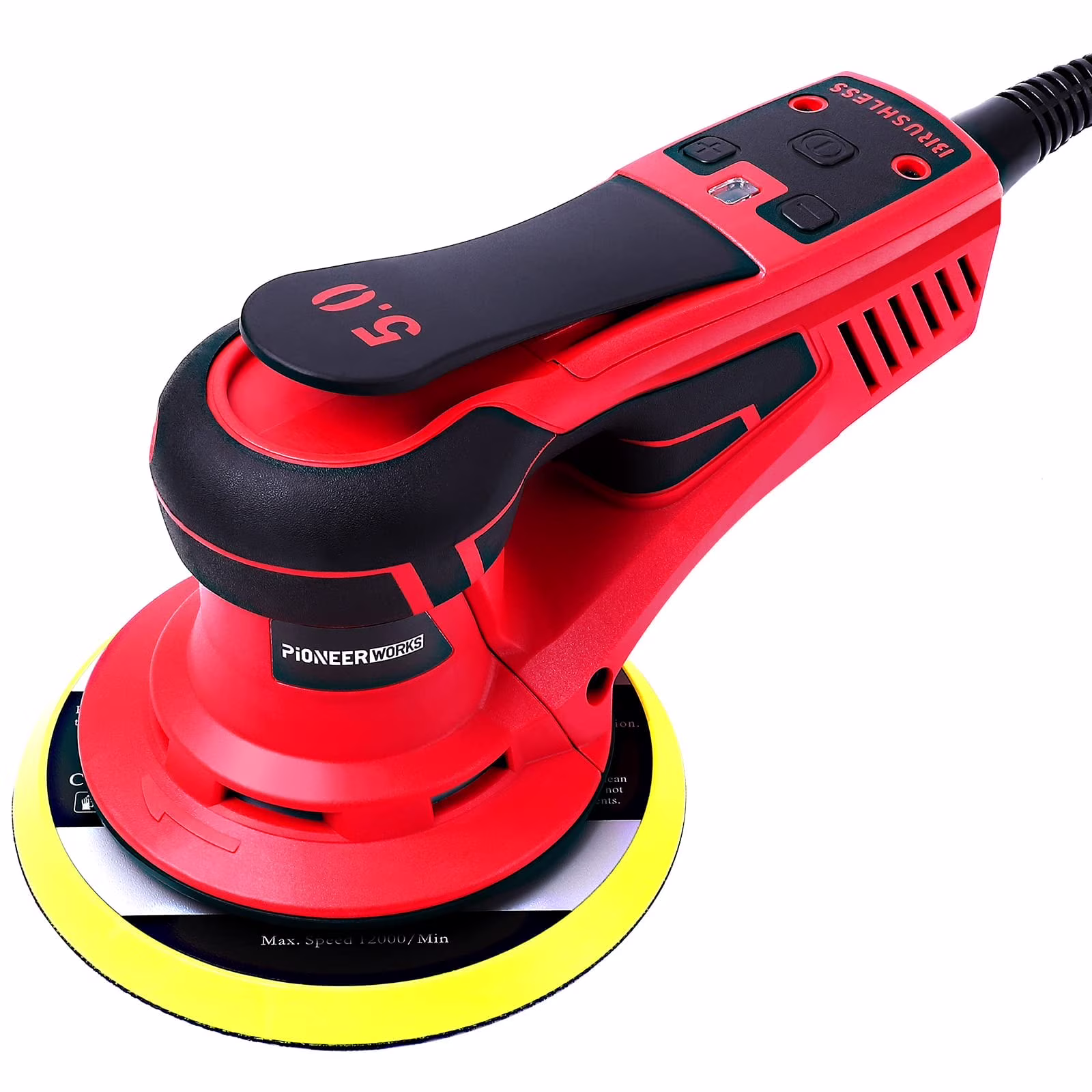 Huisuilinss Electric Random Orbital Sander,6 Palm Sander With Powerful 350W & Low Vibration,10000 RPM Variable Speed For Woodworking Polishing Carpentry