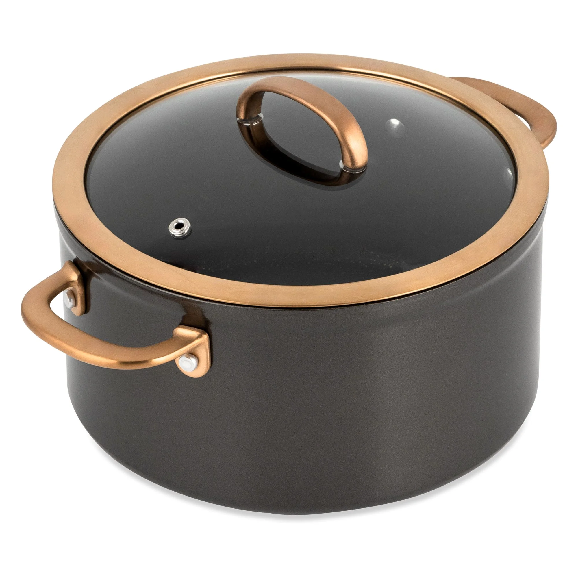 Thyme & Table Supreme 12 - Piece Non - Stick Cookware Set, Pots and Pans Set - Bronze