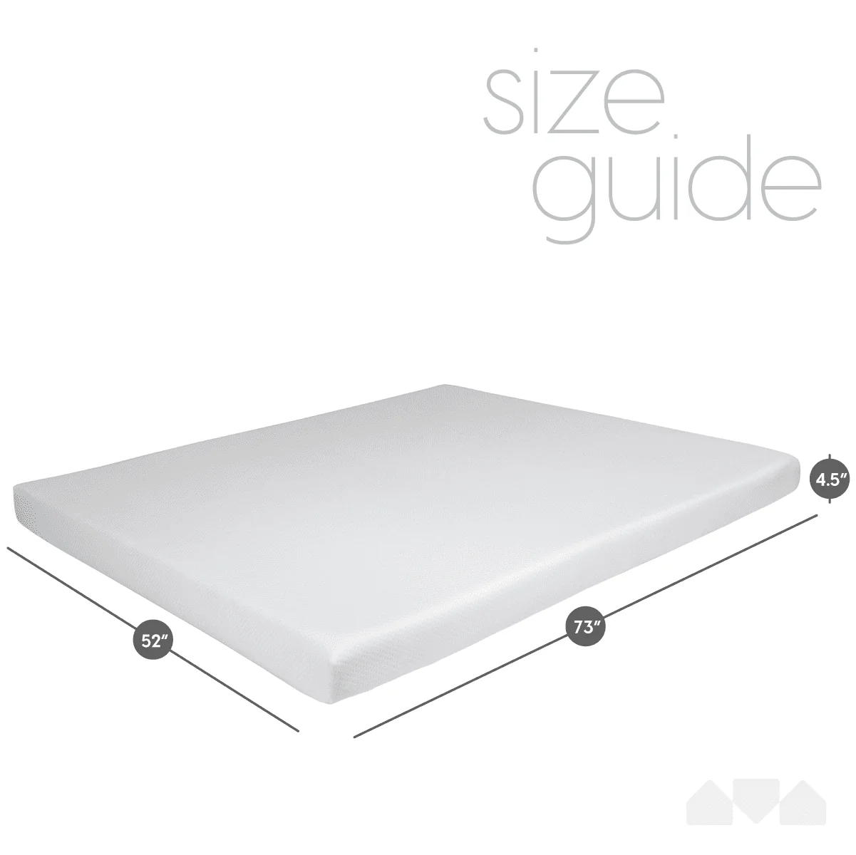 4 5 Inch Memory Foam Replacement Mattress for Full Size Sleeper Sofa and Couch Beds (Sofa Not Included) Full Image 3
