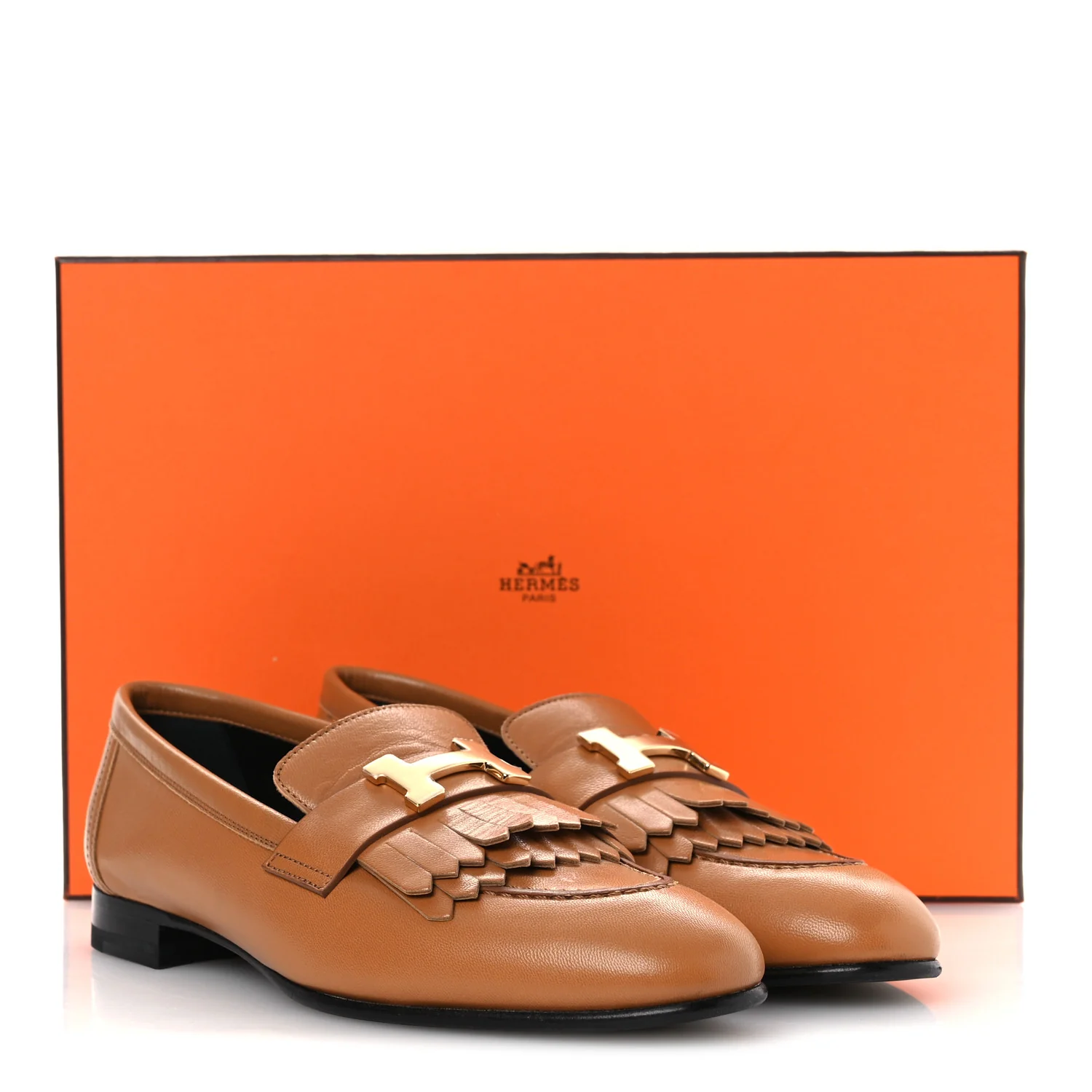 Goatskin Womens Royal Loafers 36 Naturel