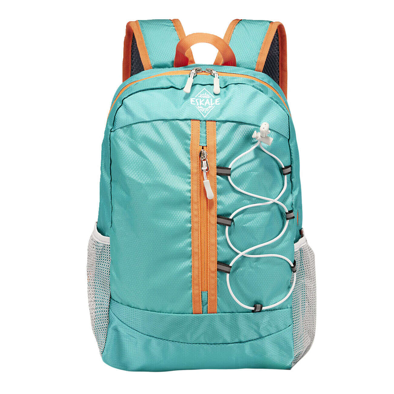 Sac à dos randonnée 20L polyester bleu et orange 27,5x12xH41cm