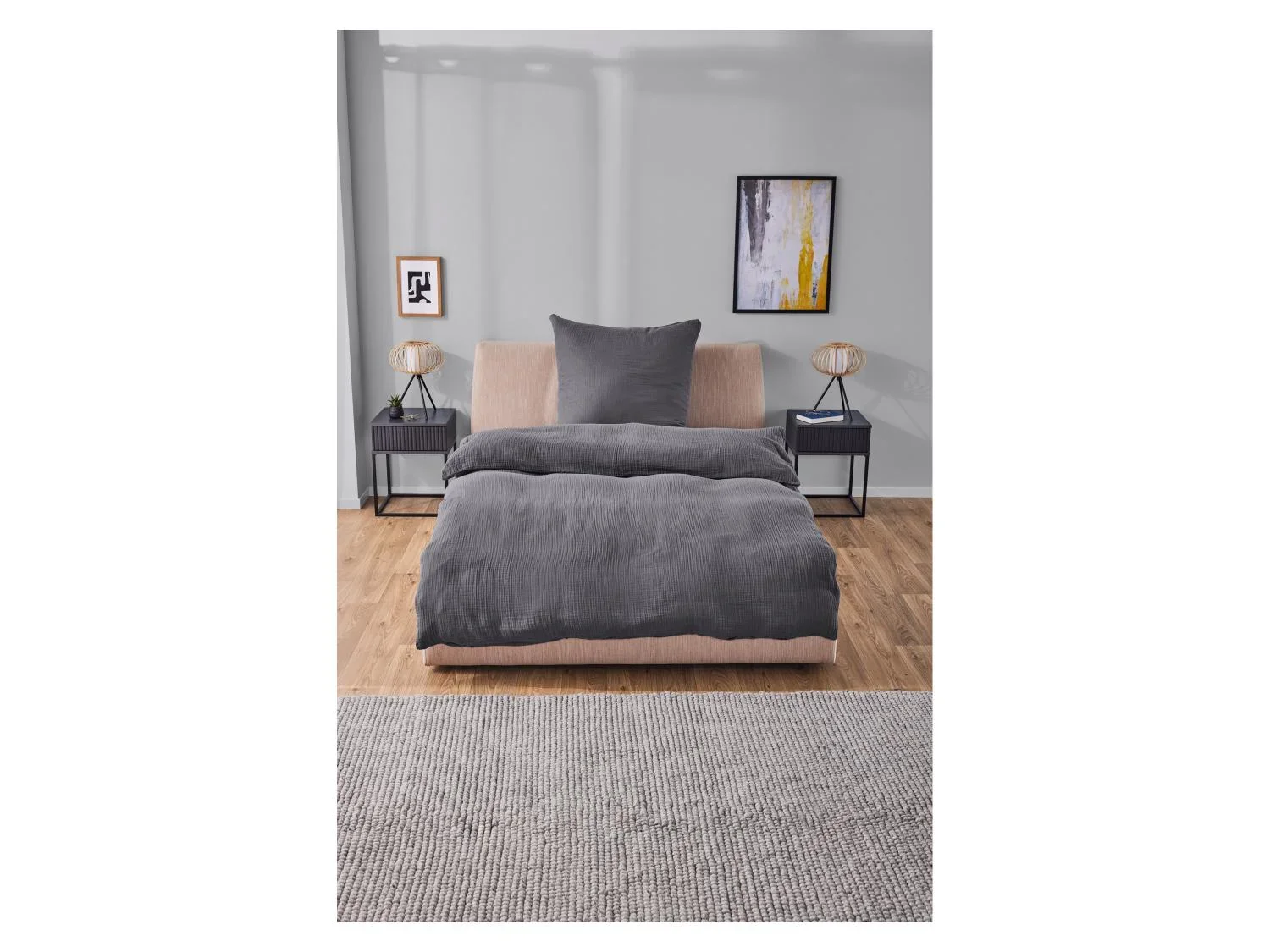 LIVARNO home Parure de lit en mousseline, 140 x 200 cm