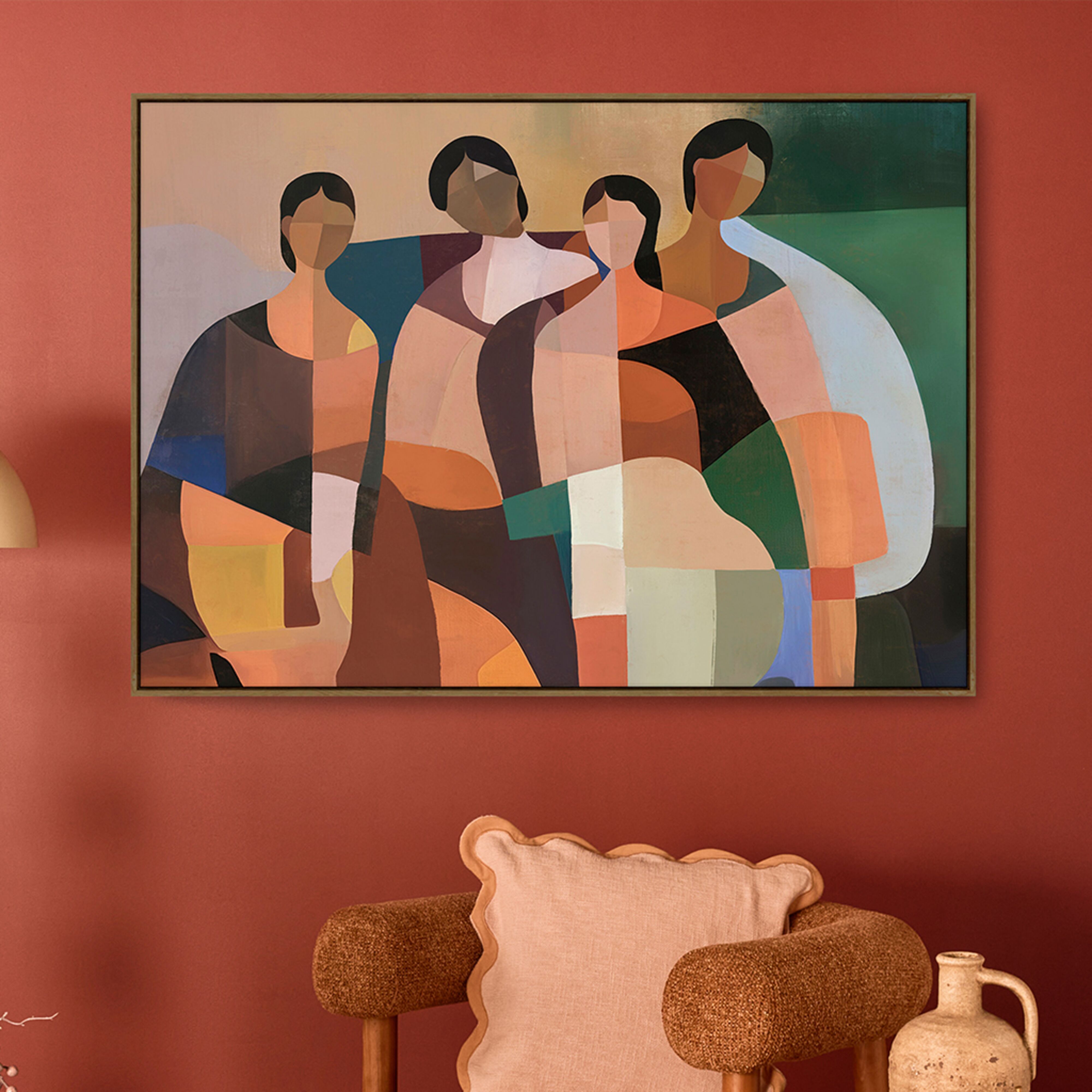 Sisterhood Framed Textured Print 120x90cm