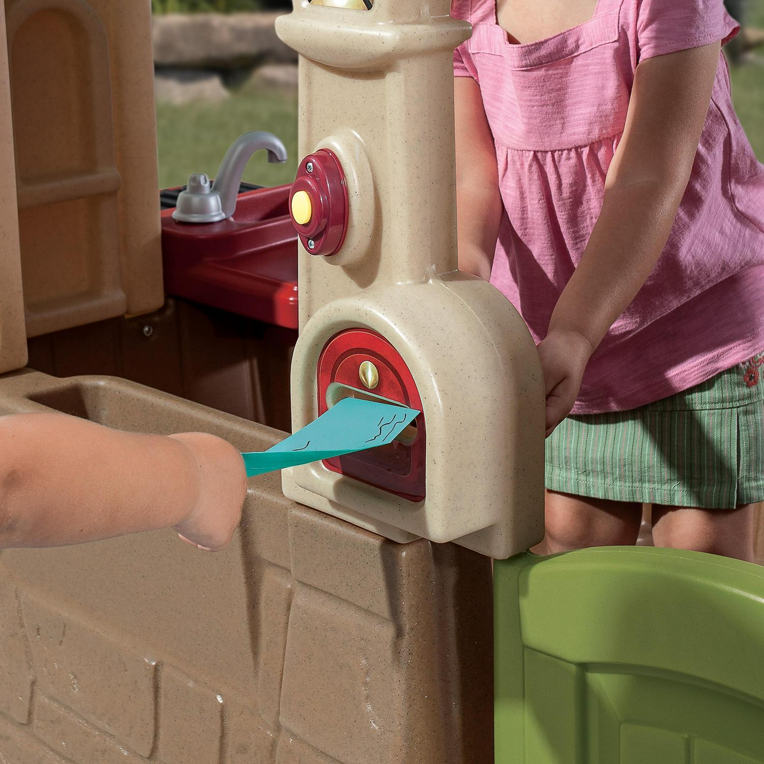 Happy Home Cottage Grill Brown Playhouse Plastic Kids Outdoor Toys Image 10