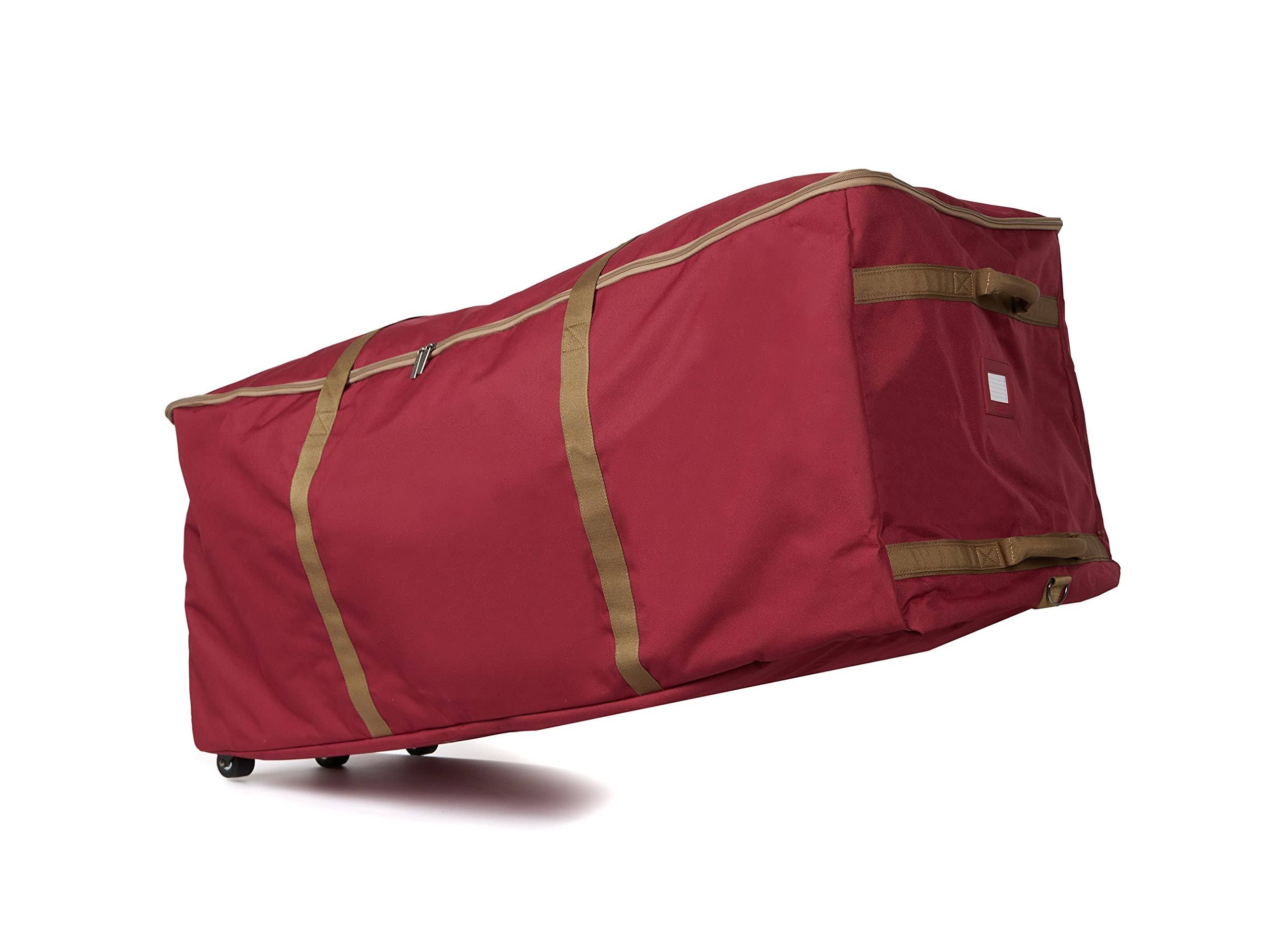 Covermates Keepsakes Christmas Tree Rolling Cinch Bag ÿ Superior Protection ÿ Fits Up to 7.5 Foot Tree - Holiday Storage - Red