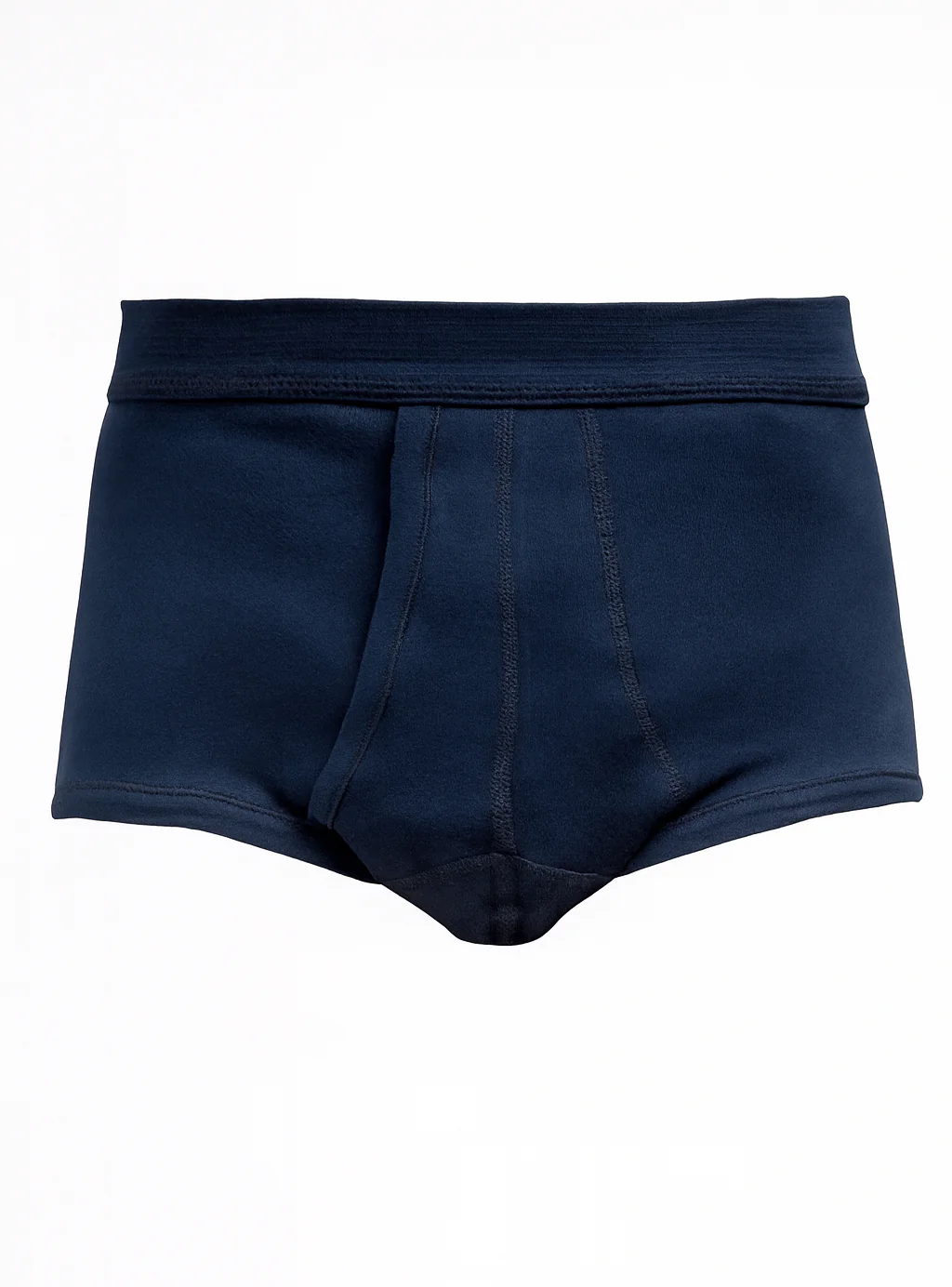 Slip ouvert homme taille haute en coton bleu marine