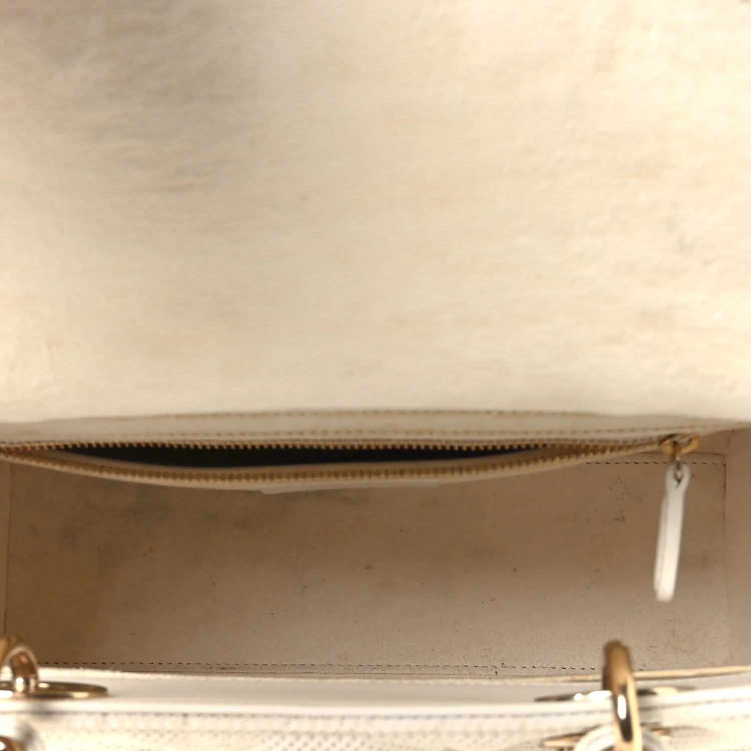 Macrocannage Technical Fabric Medium Lady Dior White