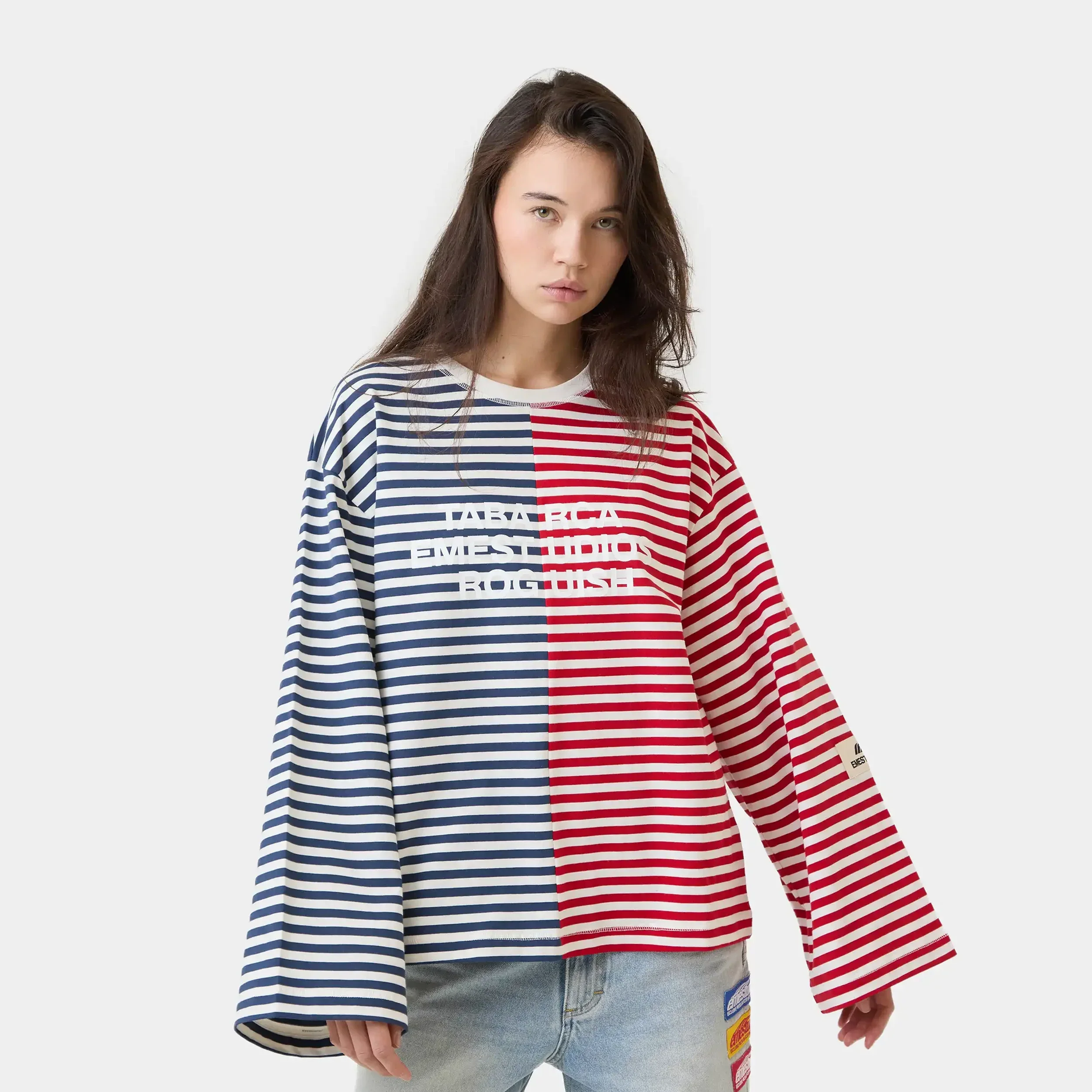 Roguish Navy Striped Long Sleeve