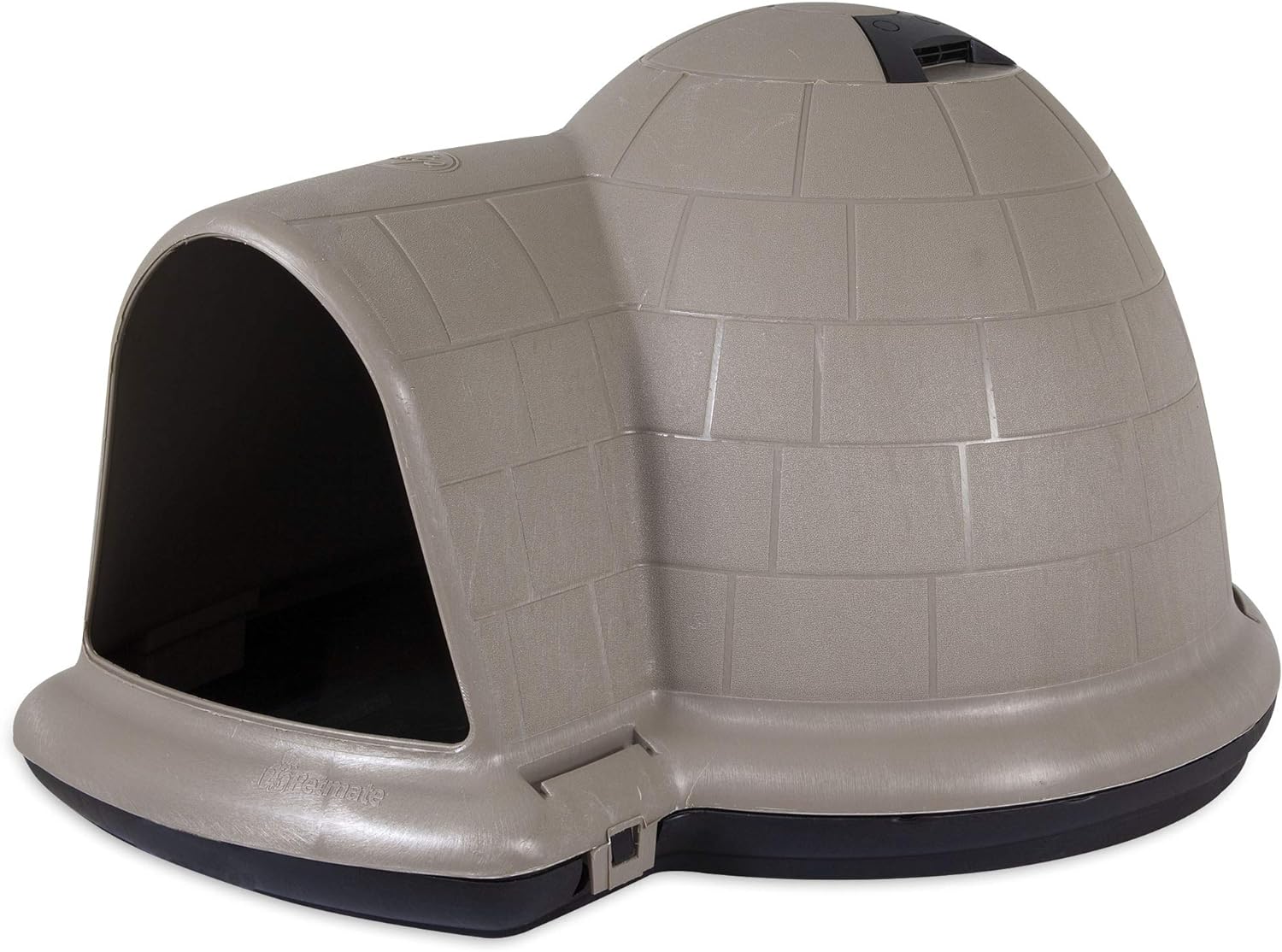 Niche pour chien Petmate Indigo (niche igloo, fabriquée aux États-Unis avec 90 % de matériaux recyclés, abri pour animaux de compagnie résistant aux intempéries) pour chiens XL (40 à 57 kg), fabriquée aux États-Unis