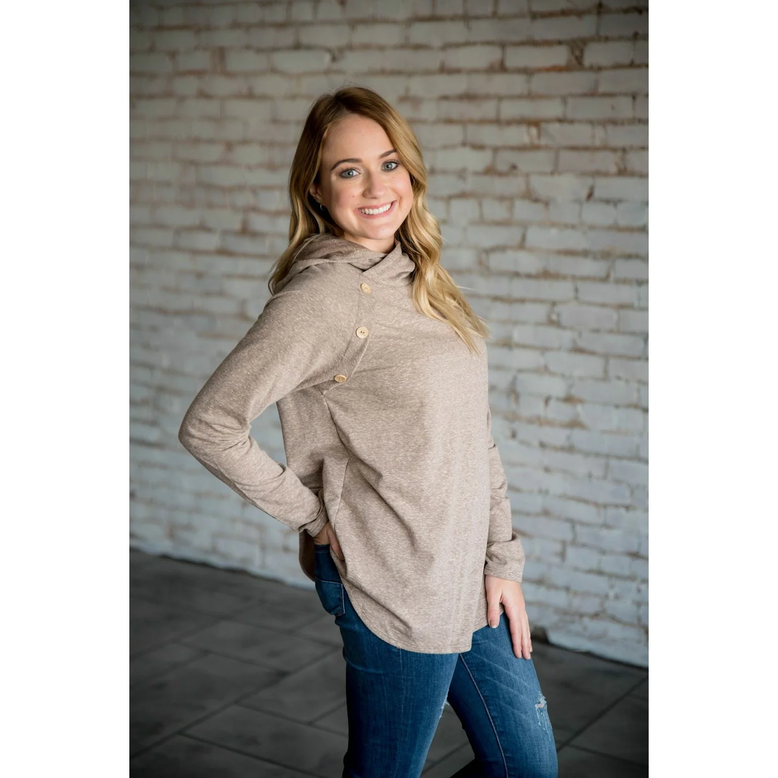 Side Button Hoodie